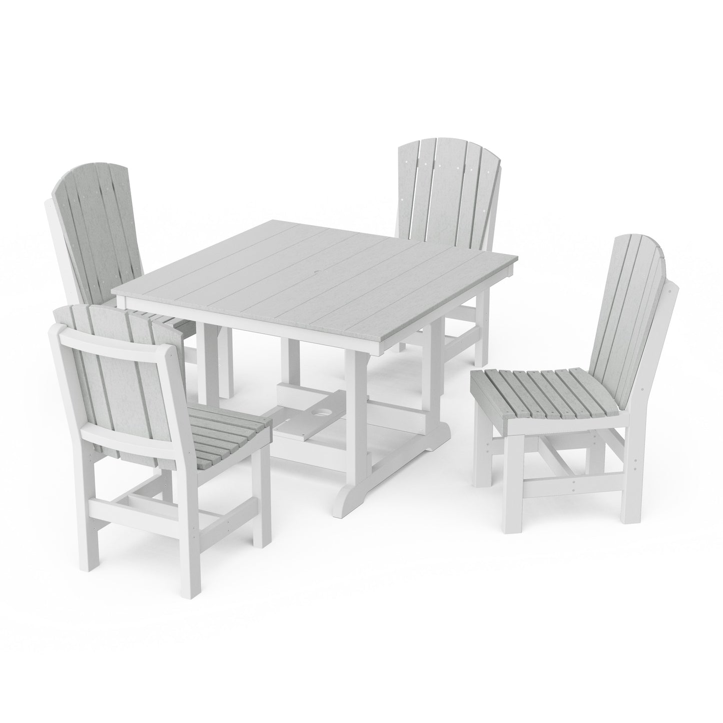 Heritage 5-Piece Side Chair Square Dining Set