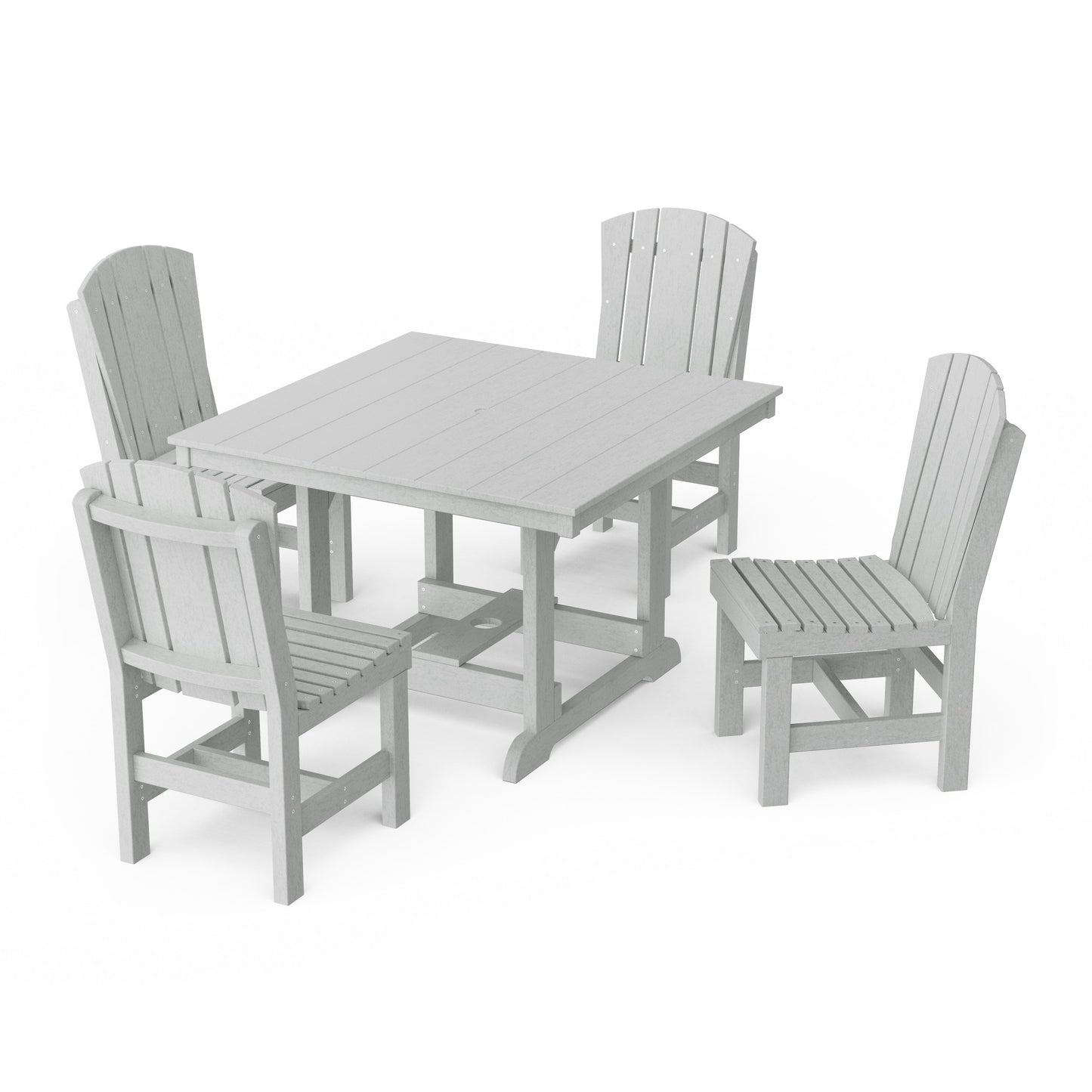 Heritage 5-Piece Side Chair Square Dining Set