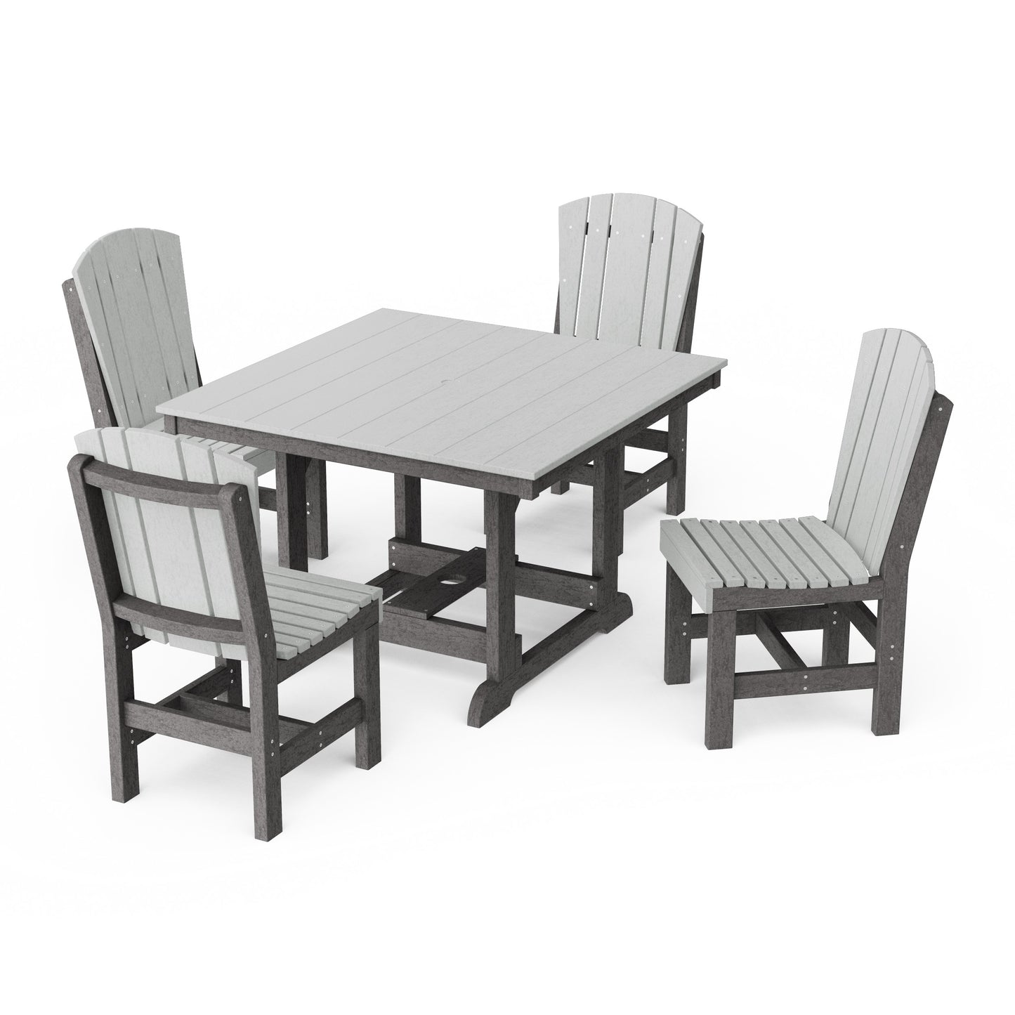 Heritage 5-Piece Side Chair Square Dining Set