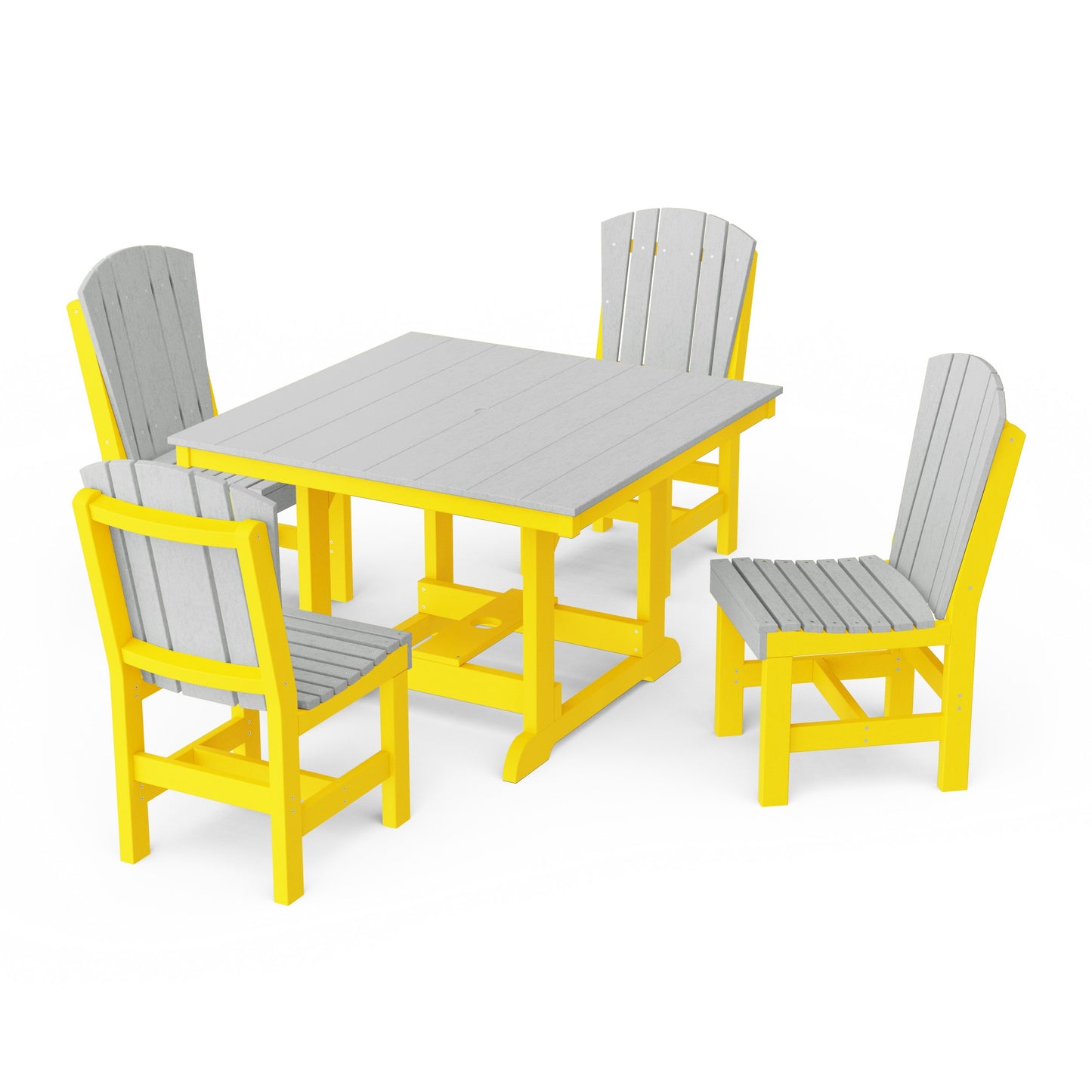 Heritage 5-Piece Side Chair Square Dining Set