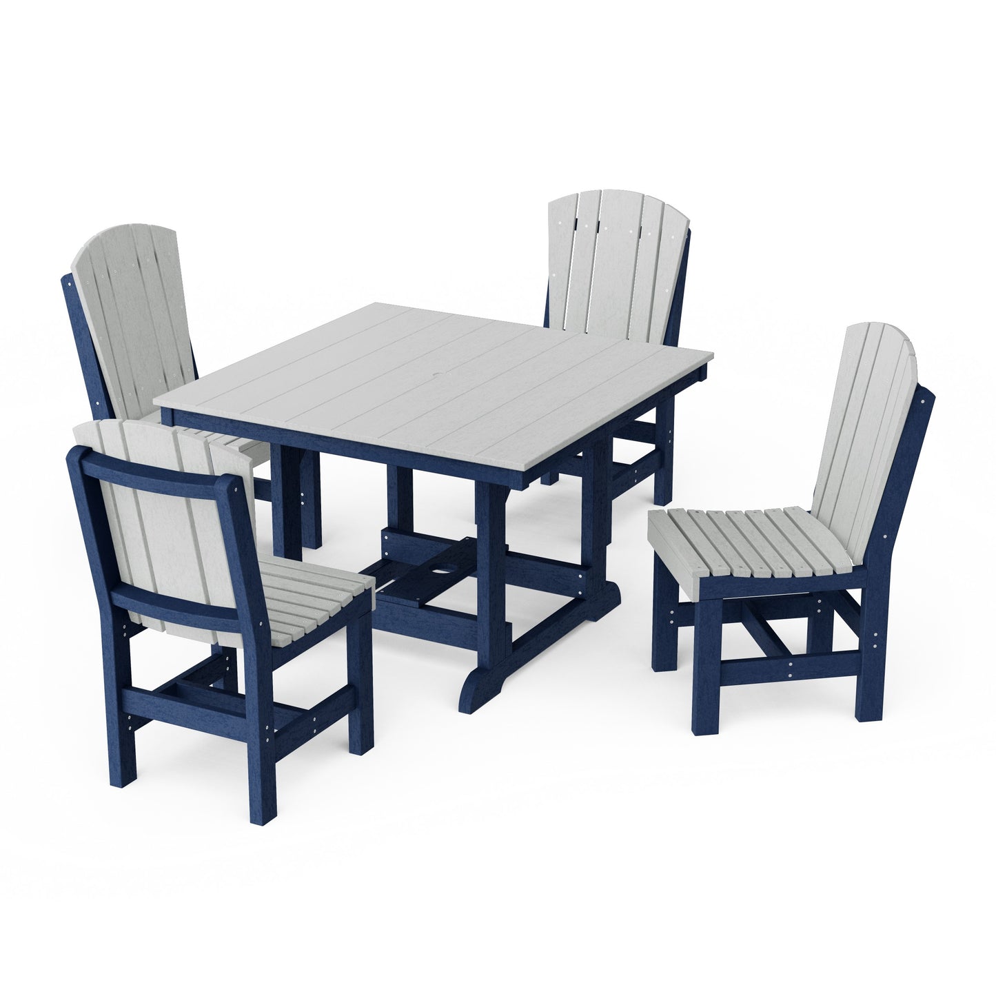 Heritage 5-Piece Side Chair Square Dining Set