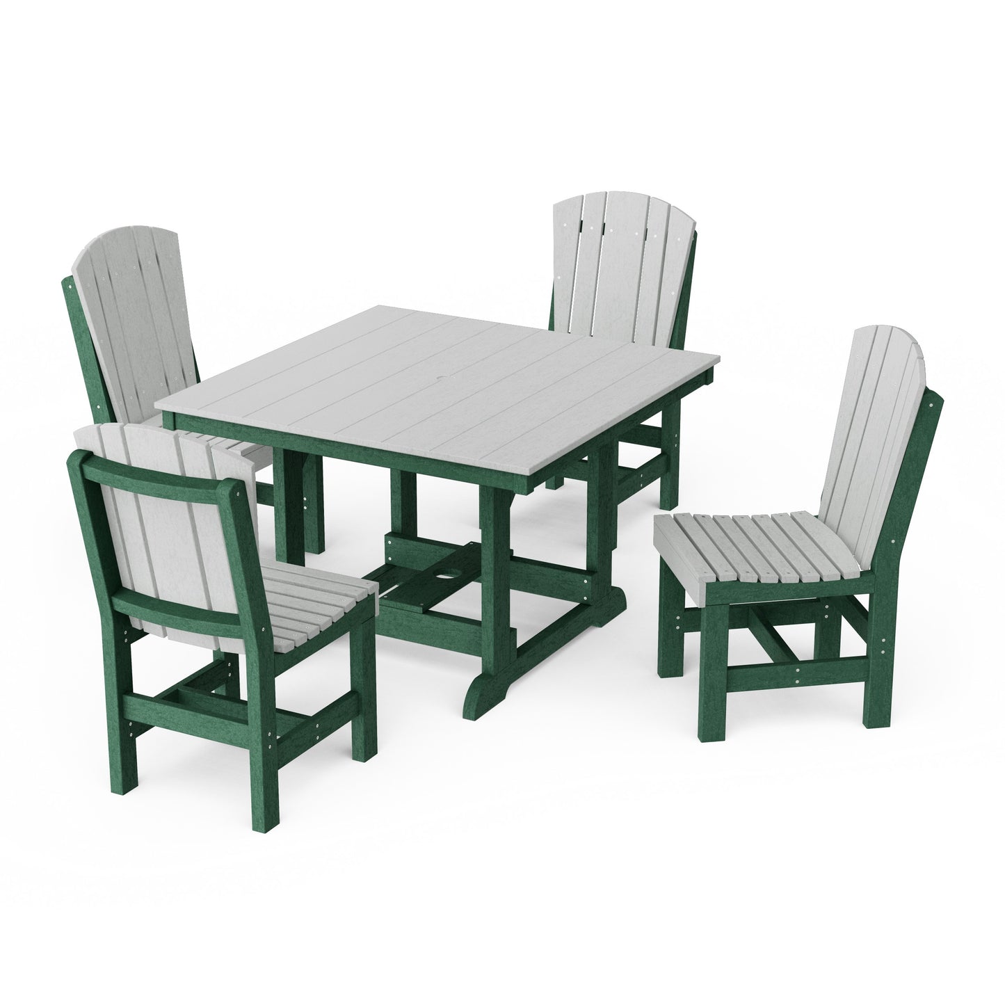 Heritage 5-Piece Side Chair Square Dining Set