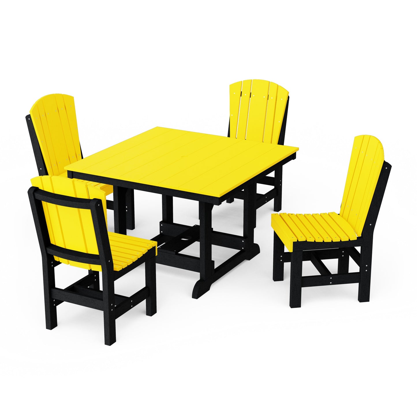 Heritage 5-Piece Side Chair Square Dining Set