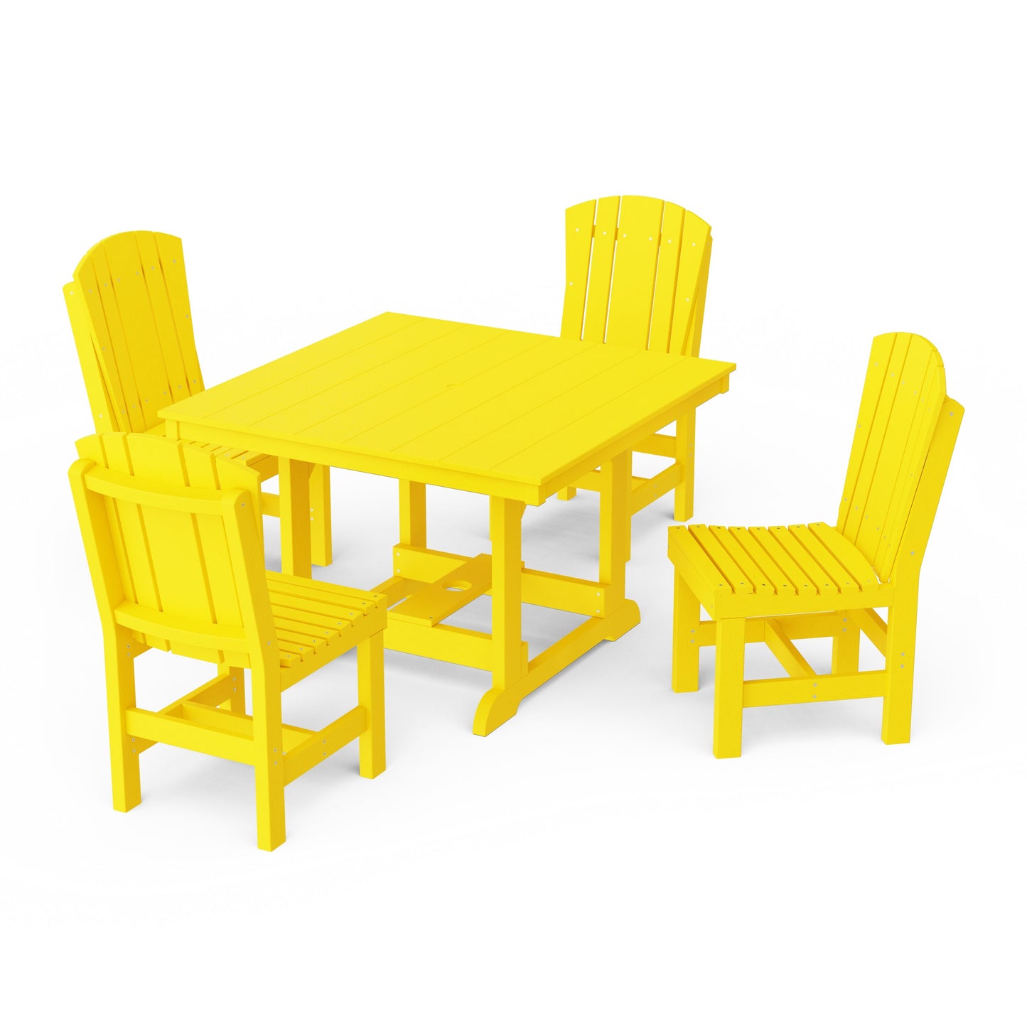 Heritage 5-Piece Side Chair Square Dining Set