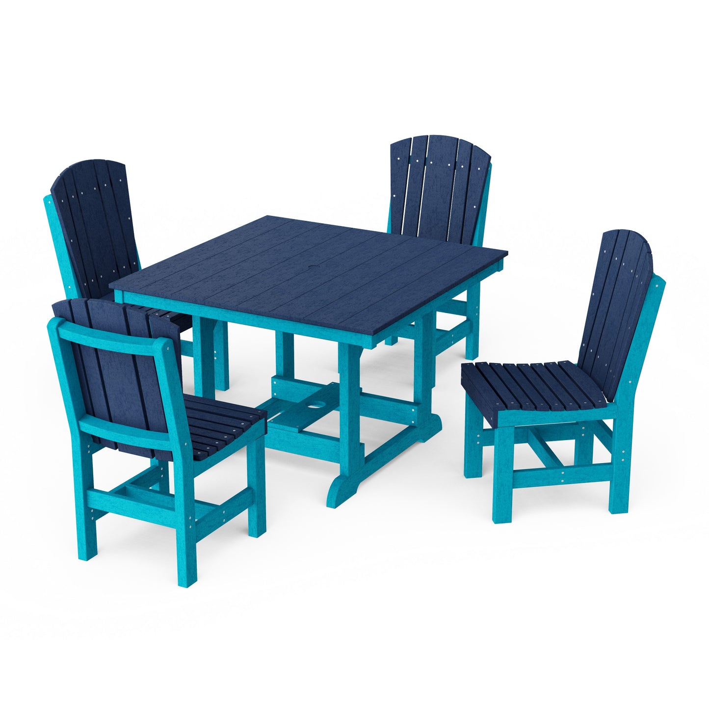 Heritage 5-Piece Side Chair Square Dining Set