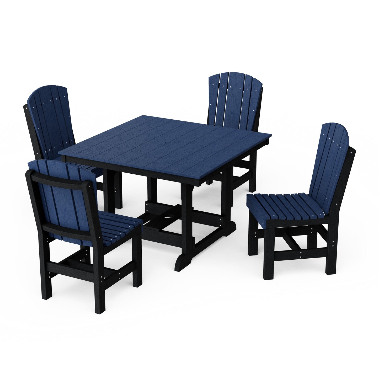Heritage 5-Piece Side Chair Square Dining Set
