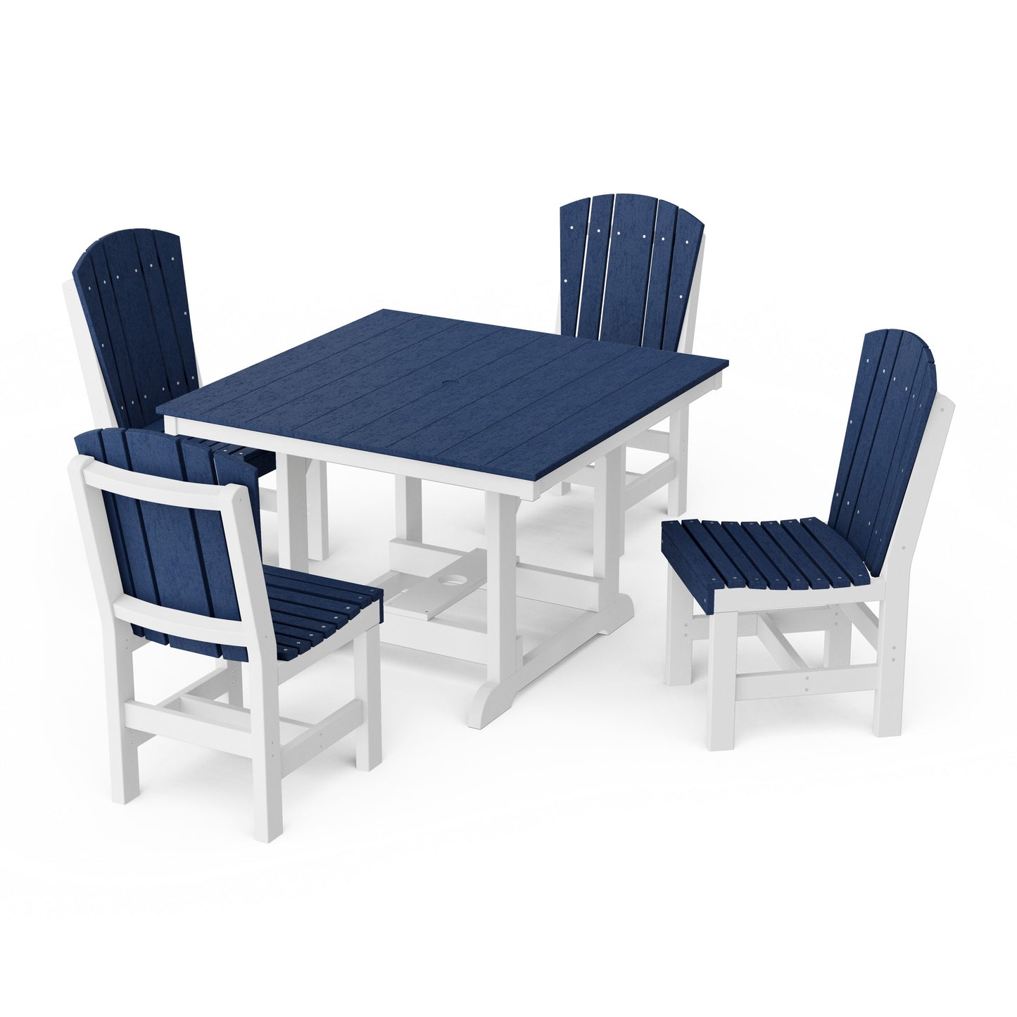 Heritage 5-Piece Side Chair Square Dining Set