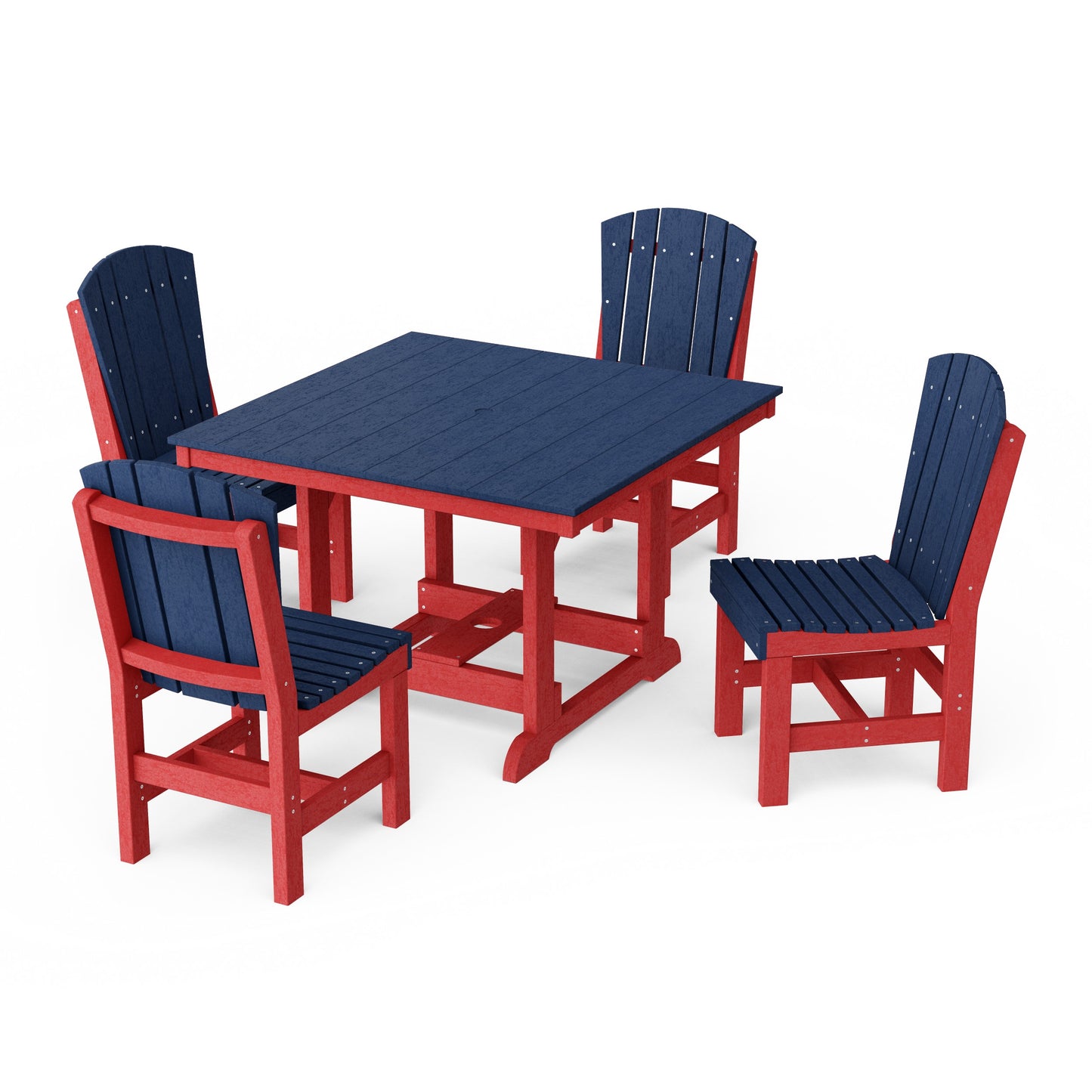 Heritage 5-Piece Side Chair Square Dining Set