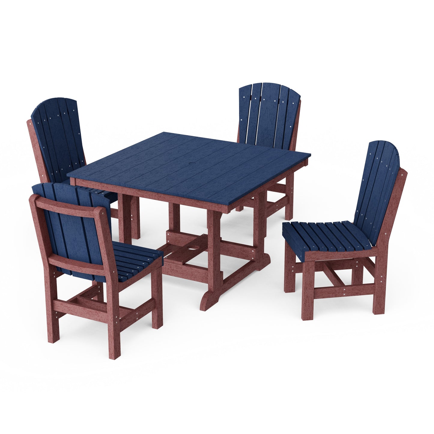 Heritage 5-Piece Side Chair Square Dining Set