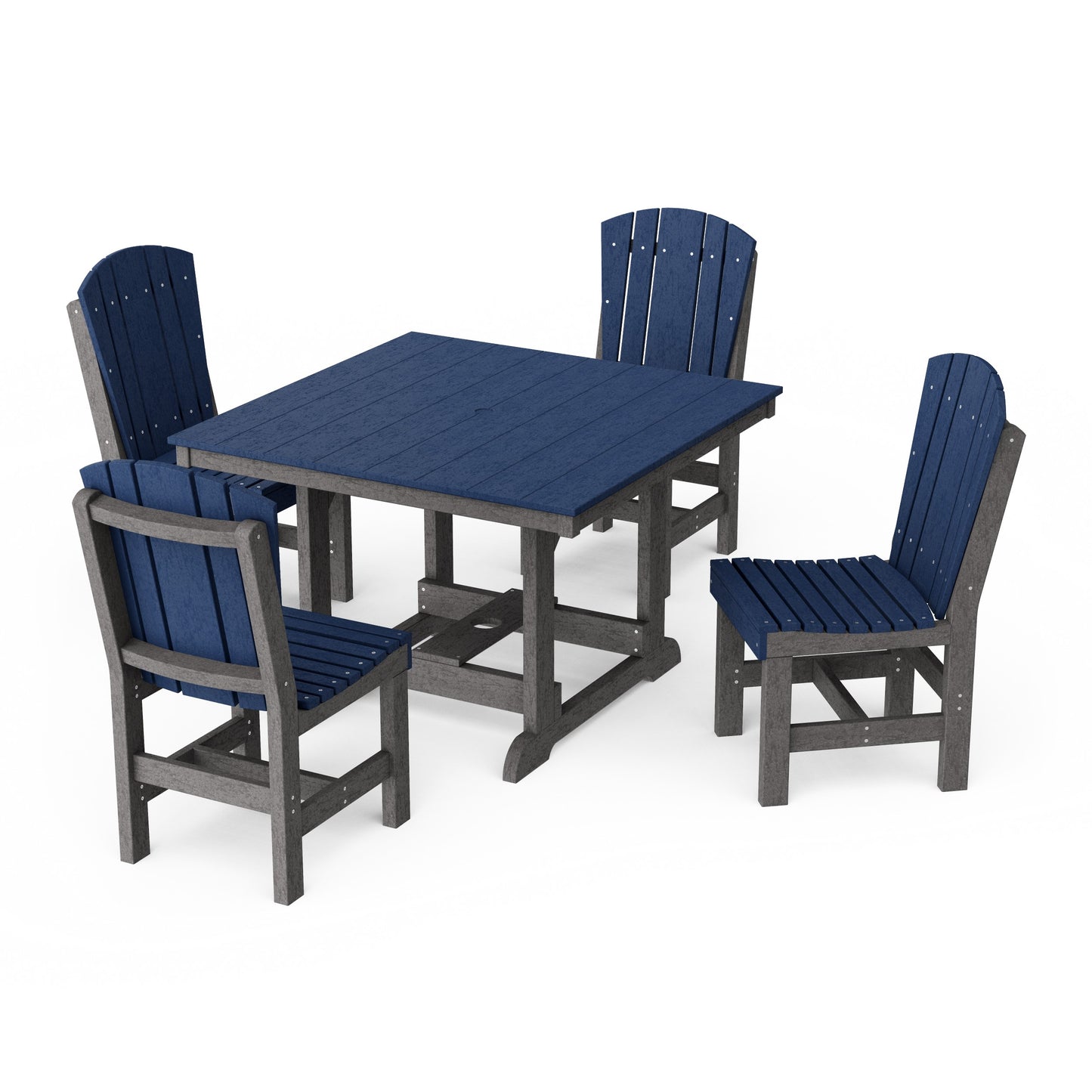 Heritage 5-Piece Side Chair Square Dining Set