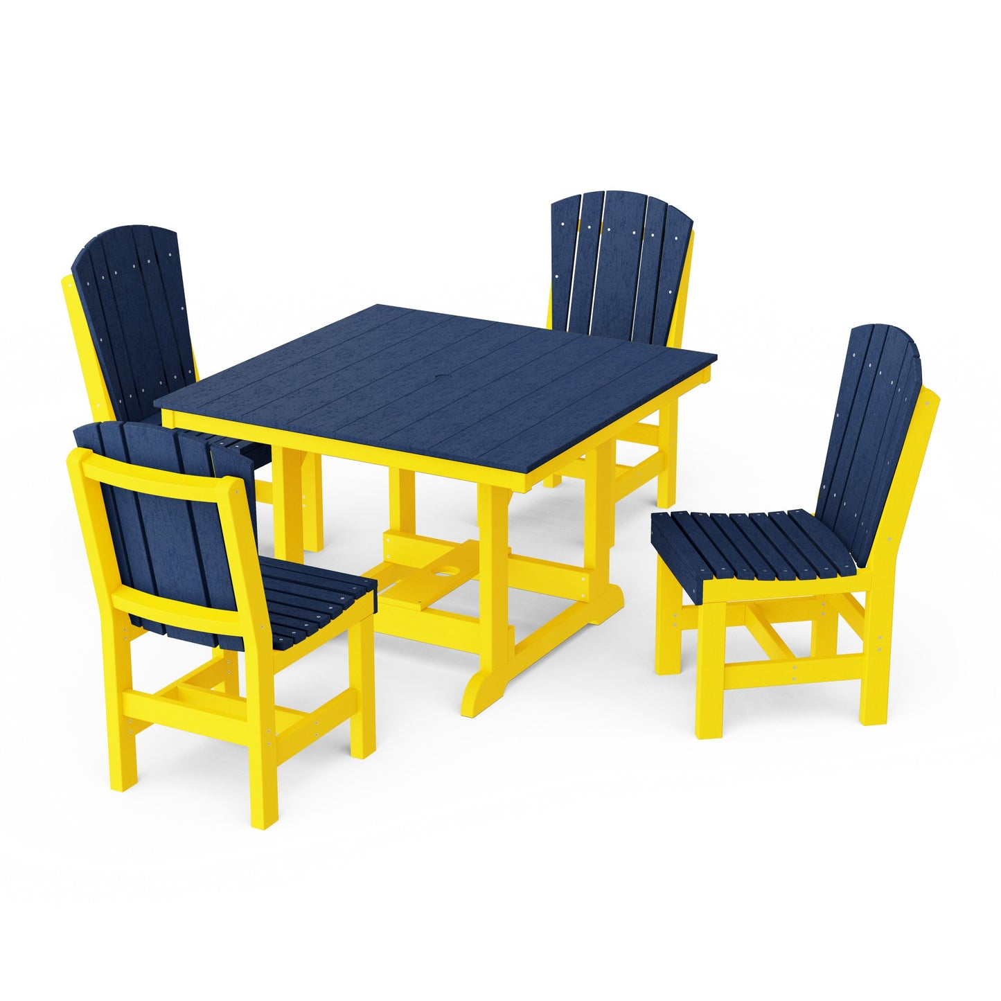 Heritage 5-Piece Side Chair Square Dining Set