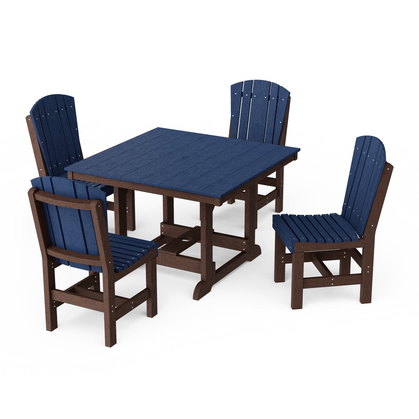 Heritage 5-Piece Side Chair Square Dining Set
