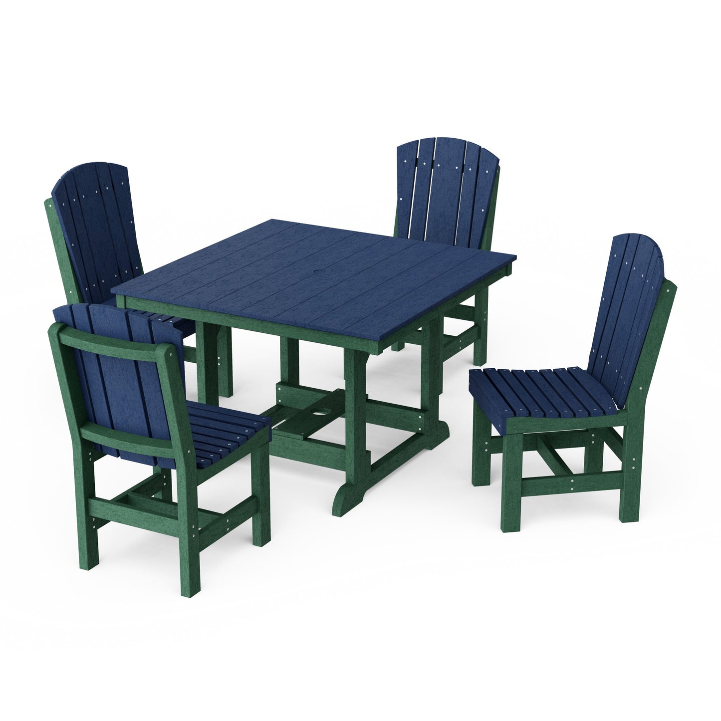 Heritage 5-Piece Side Chair Square Dining Set