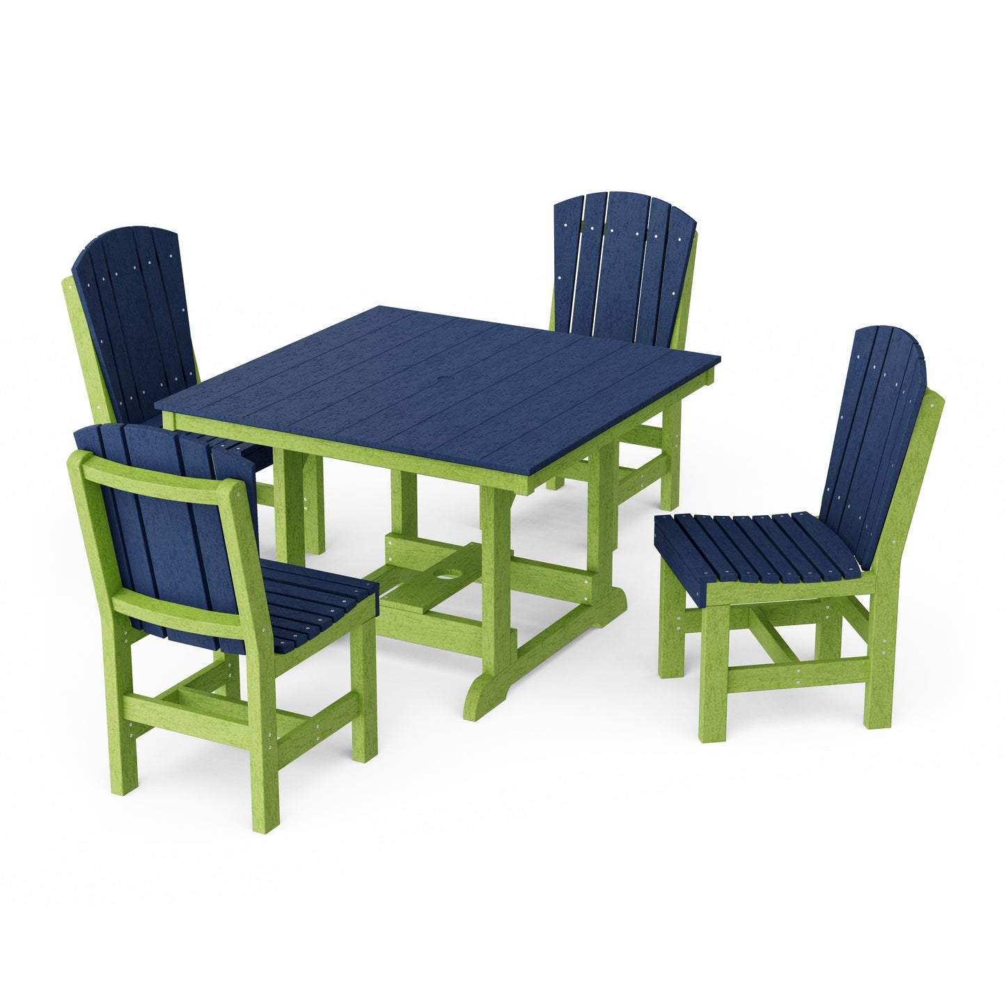 Heritage 5-Piece Side Chair Square Dining Set