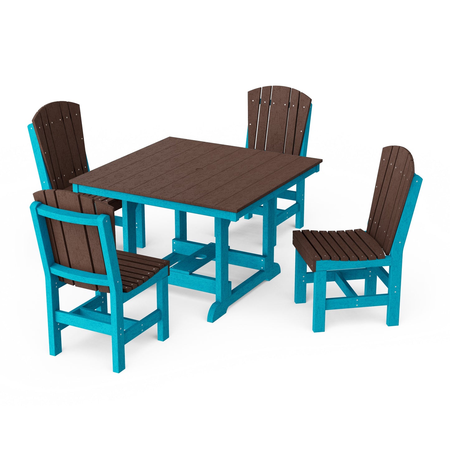 Heritage 5-Piece Side Chair Square Dining Set