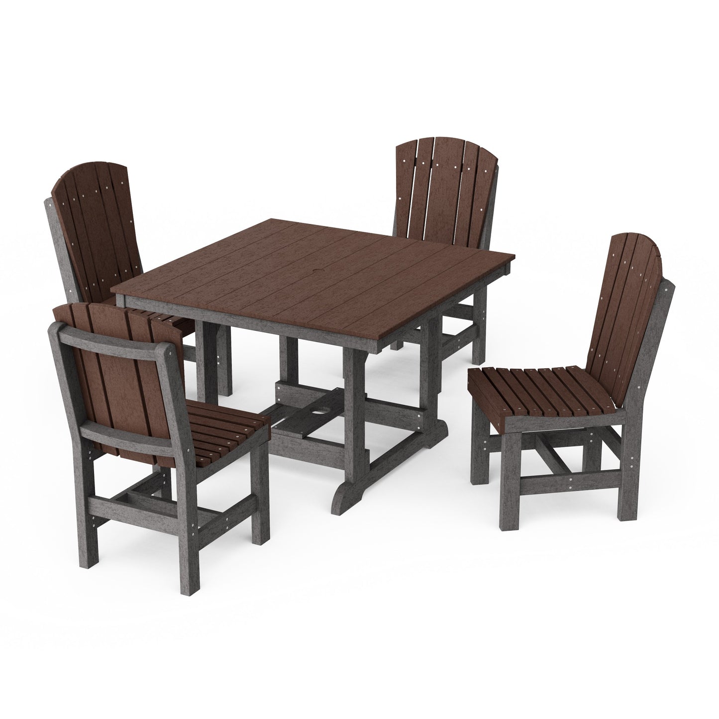 Heritage 5-Piece Side Chair Square Dining Set