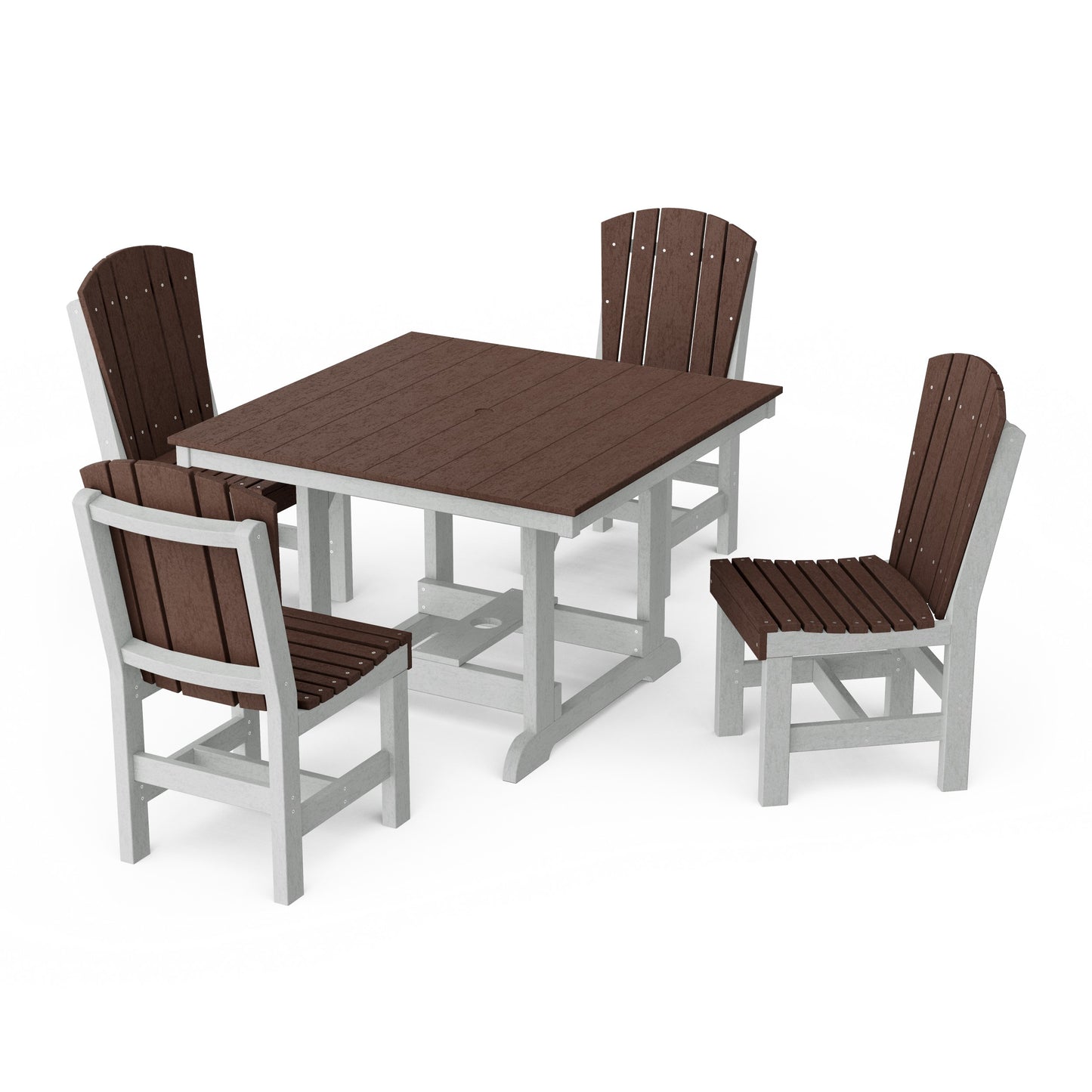 Heritage 5-Piece Side Chair Square Dining Set