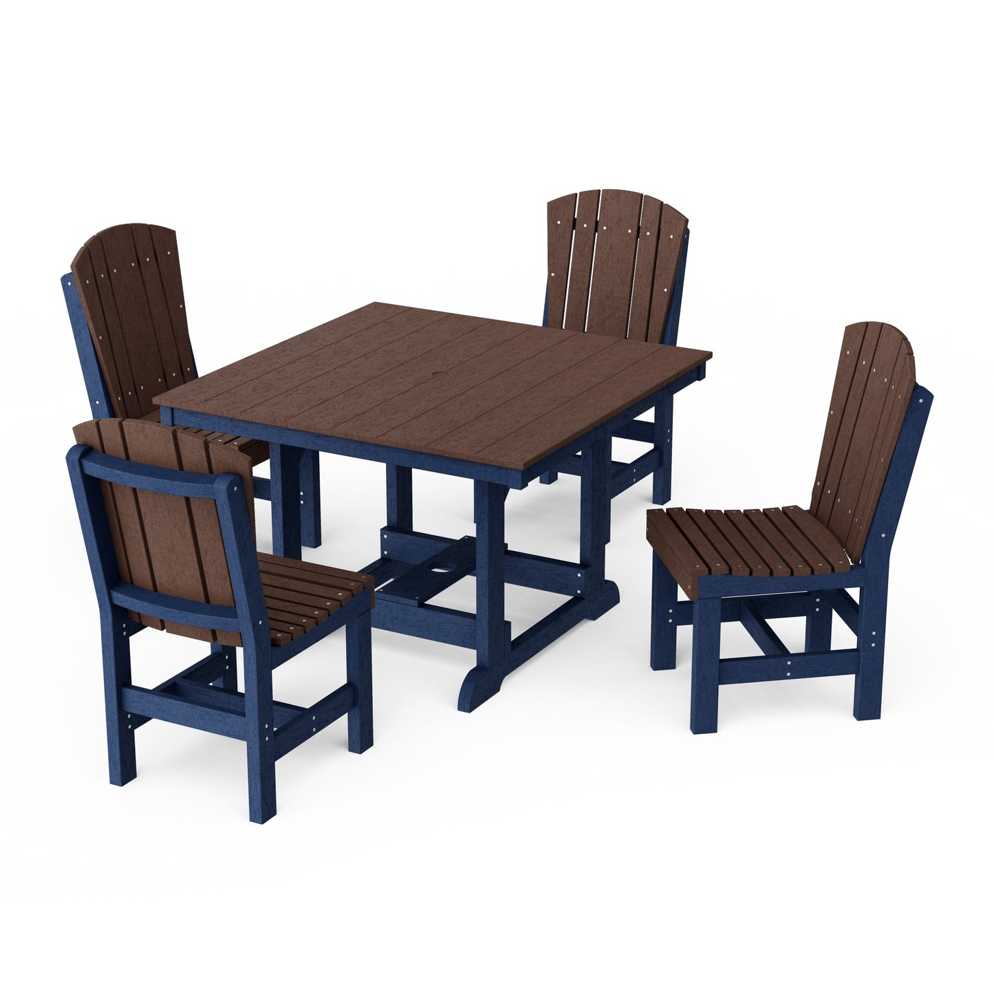 Heritage 5-Piece Side Chair Square Dining Set