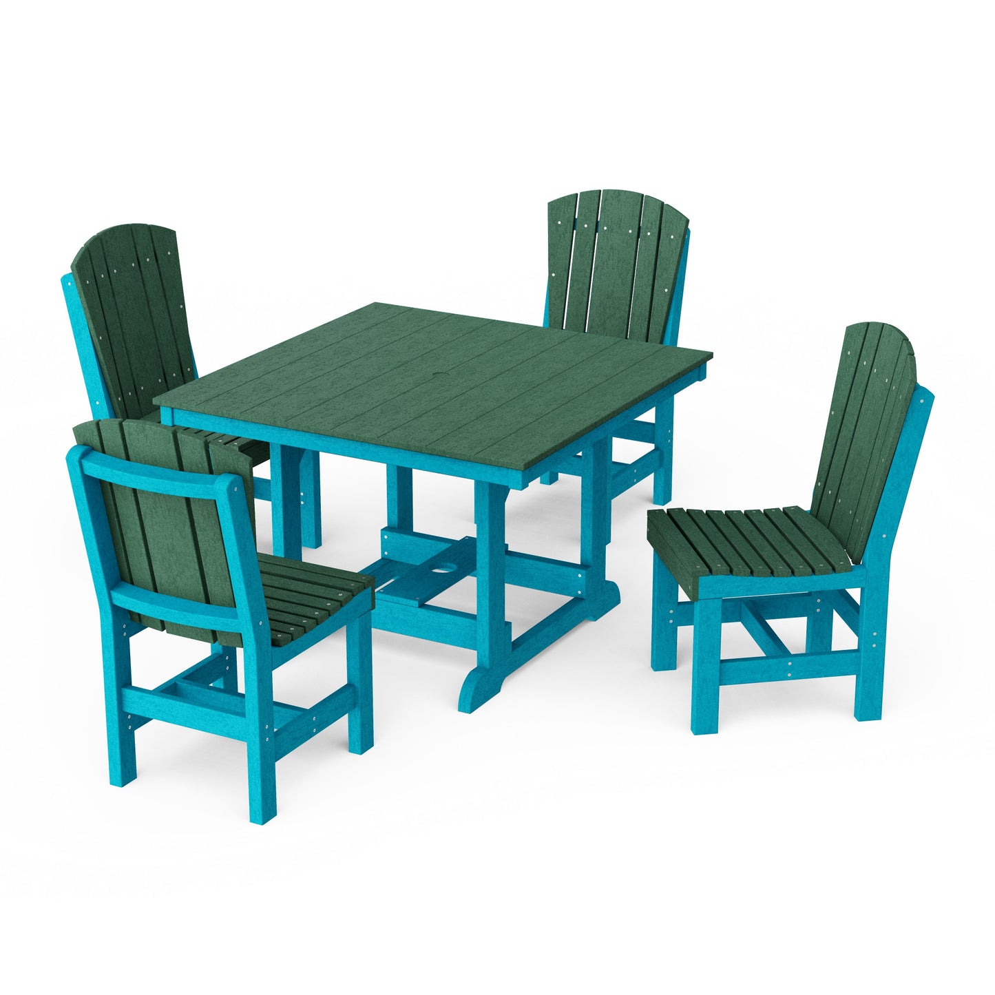 Heritage 5-Piece Side Chair Square Dining Set