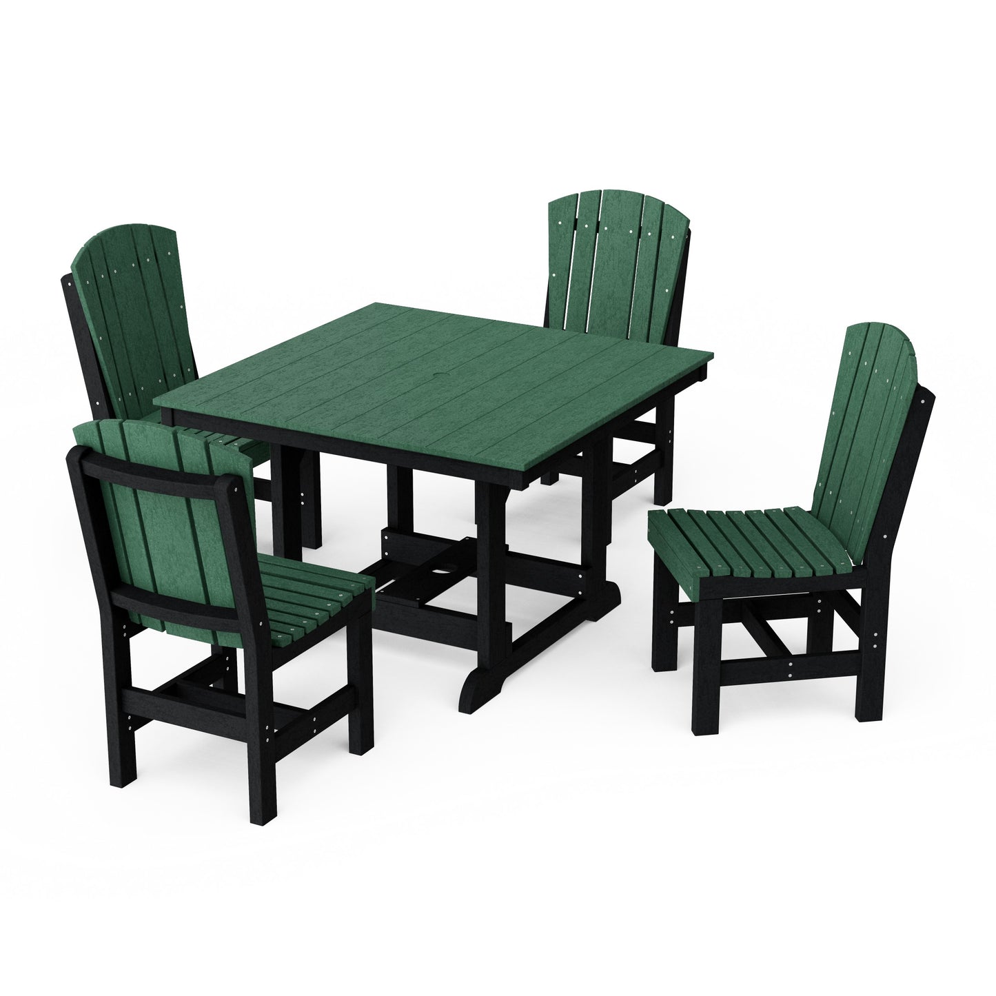 Heritage 5-Piece Side Chair Square Dining Set
