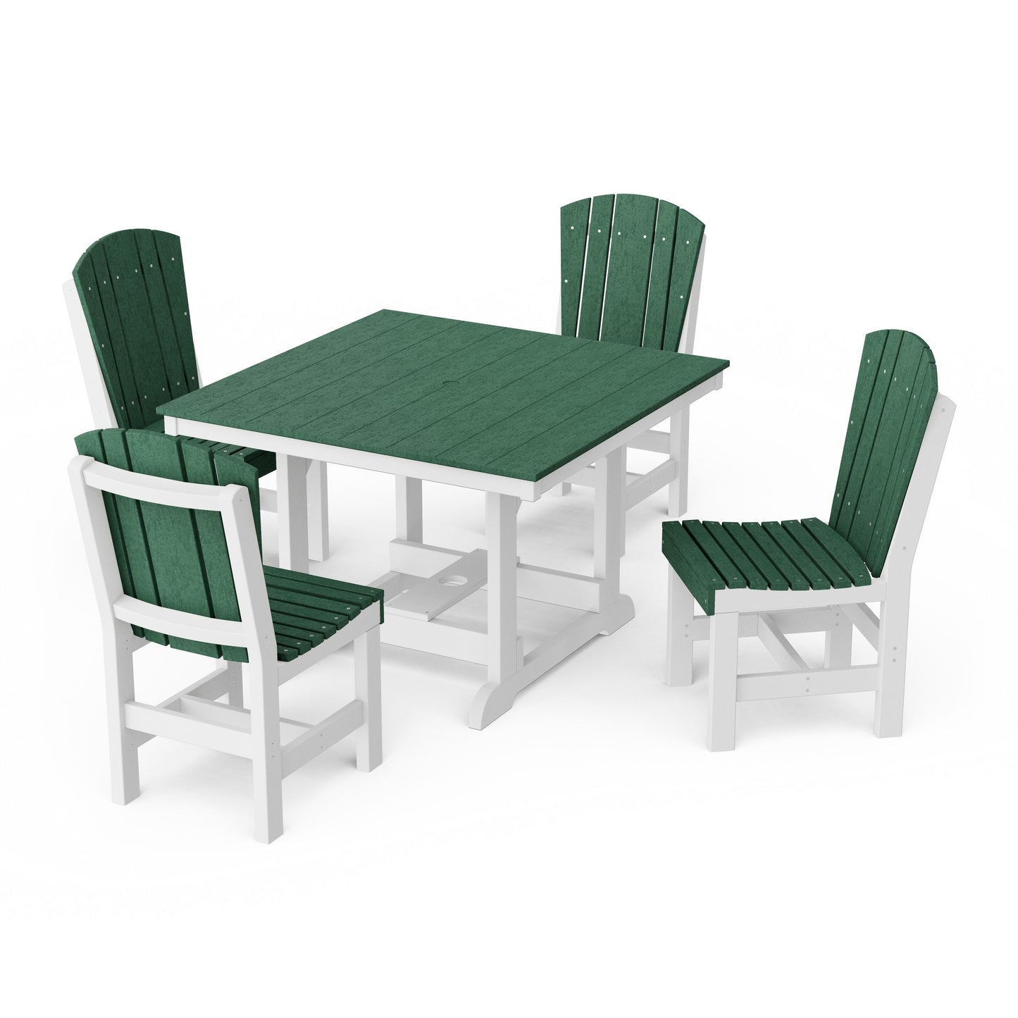 Heritage 5-Piece Side Chair Square Dining Set