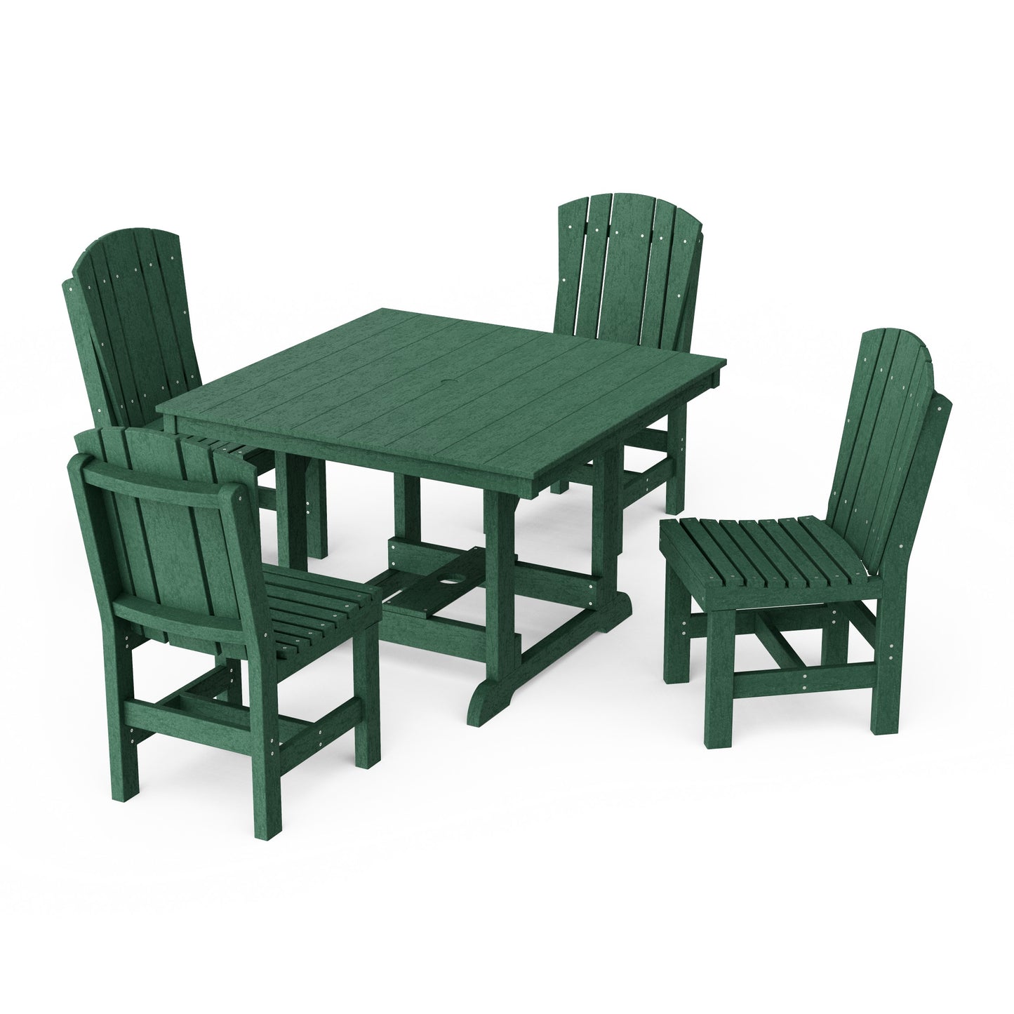 Heritage 5-Piece Side Chair Square Dining Set