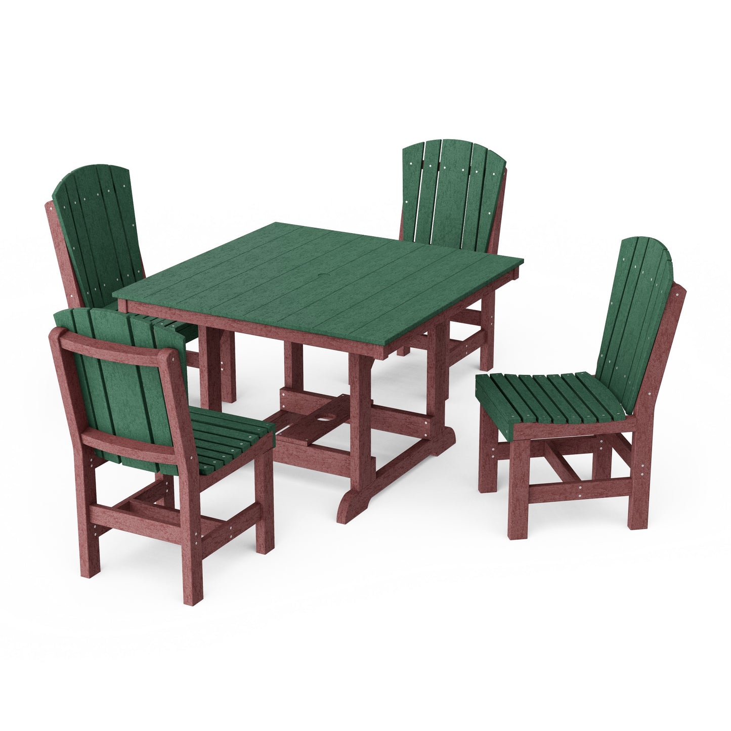 Heritage 5-Piece Side Chair Square Dining Set