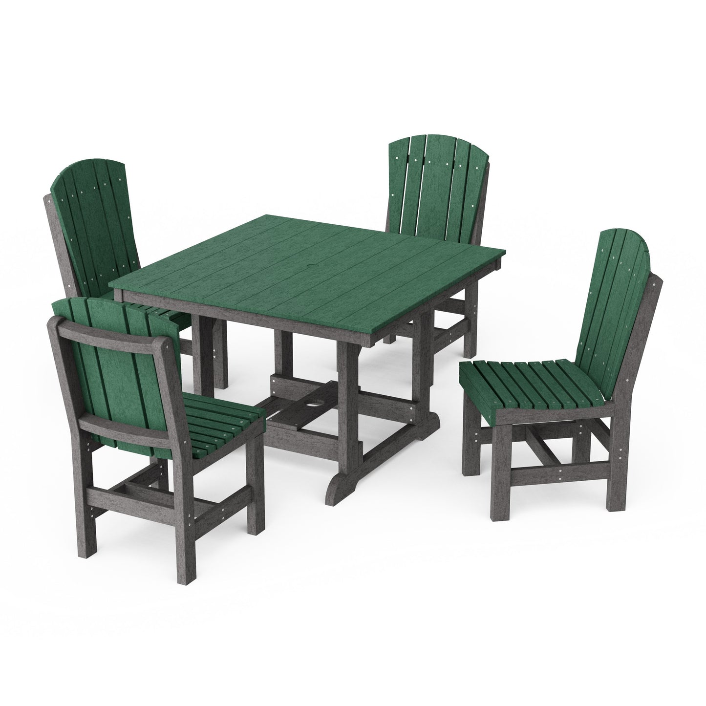 Heritage 5-Piece Side Chair Square Dining Set
