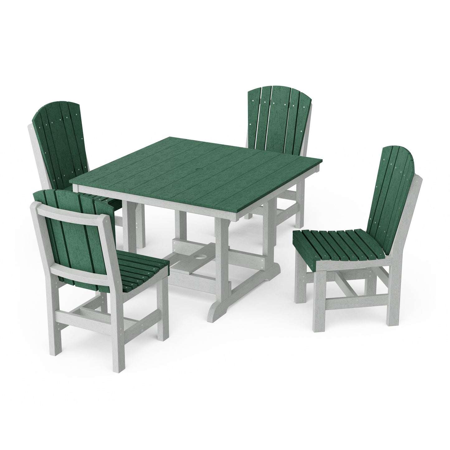 Heritage 5-Piece Side Chair Square Dining Set