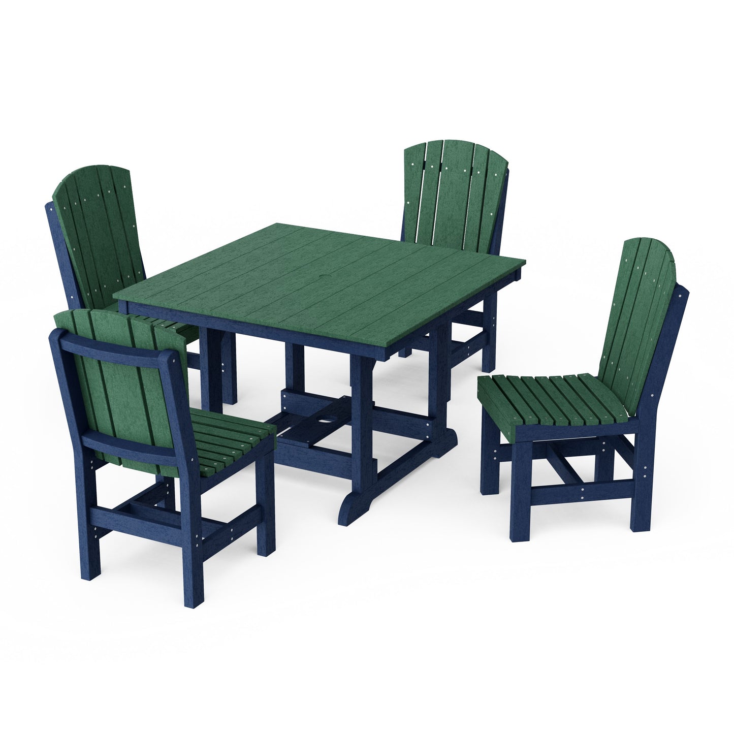 Heritage 5-Piece Side Chair Square Dining Set