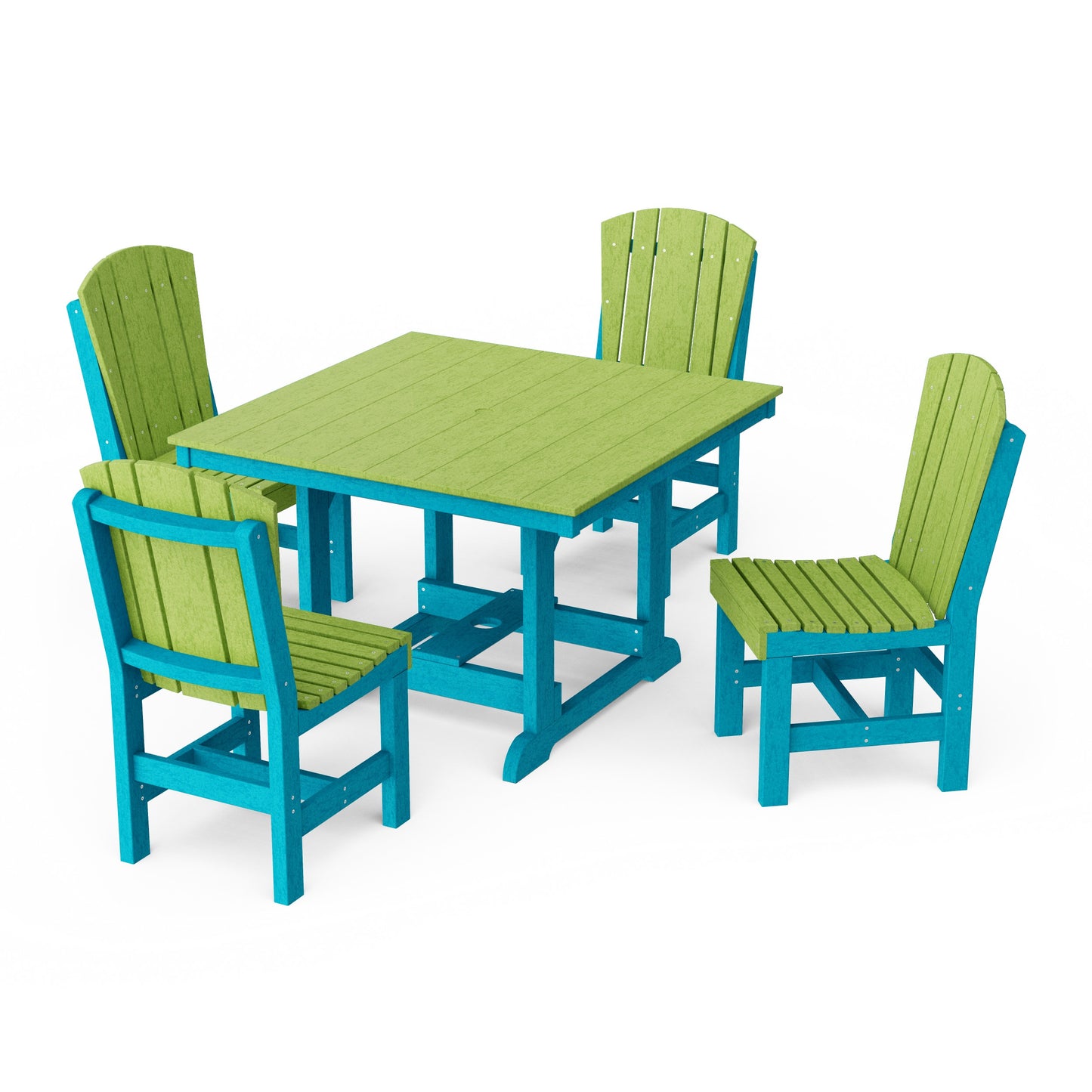 Heritage 5-Piece Side Chair Square Dining Set