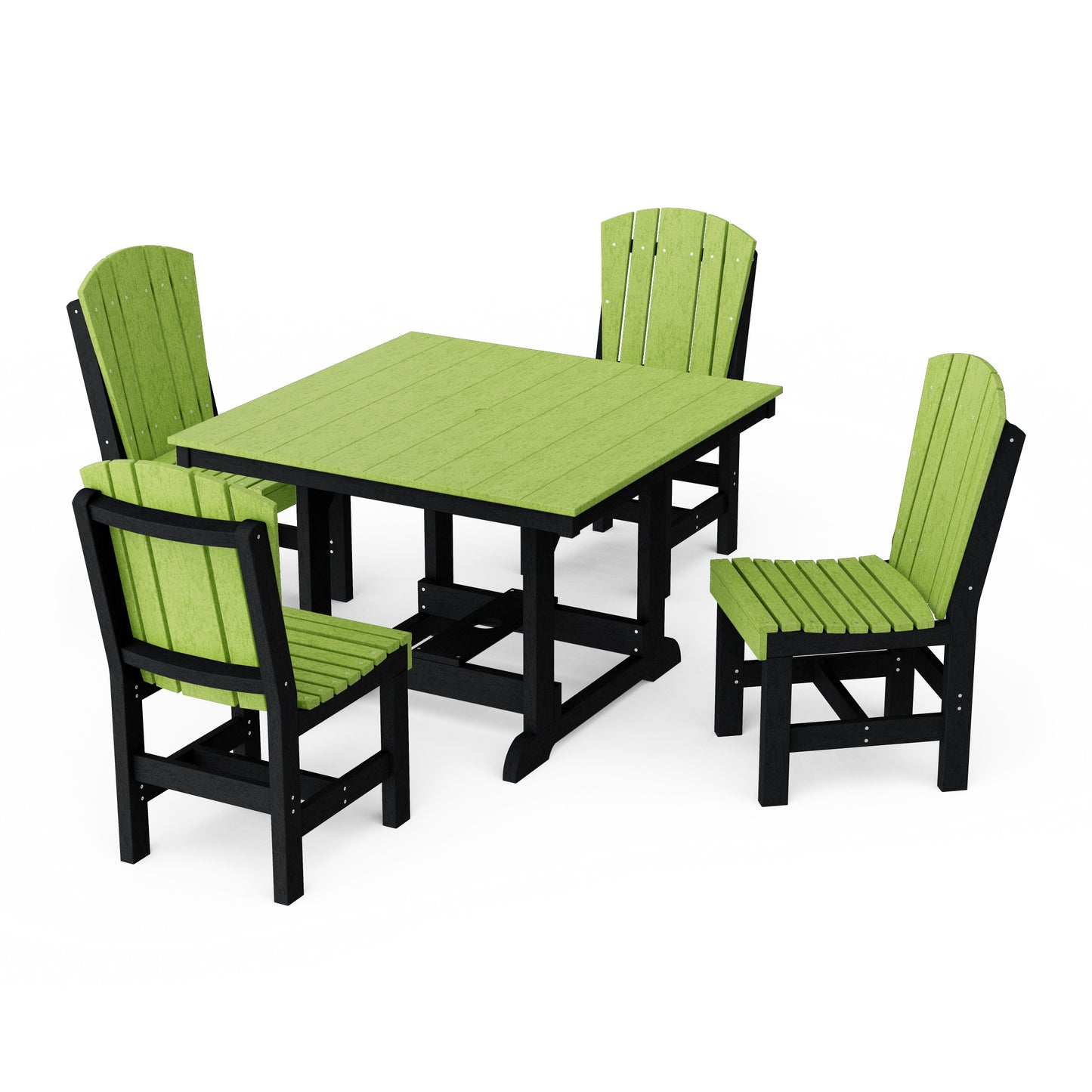 Heritage 5-Piece Side Chair Square Dining Set
