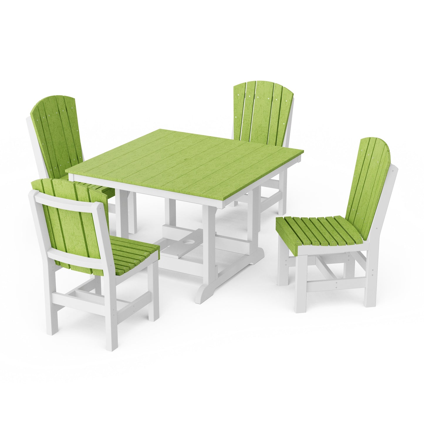 Heritage 5-Piece Side Chair Square Dining Set