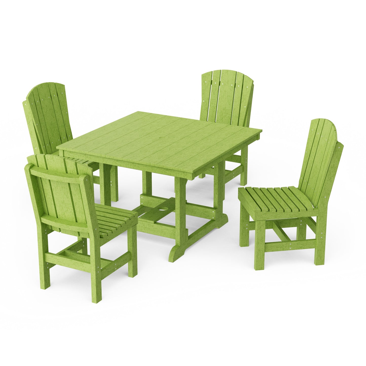 Heritage 5-Piece Side Chair Square Dining Set