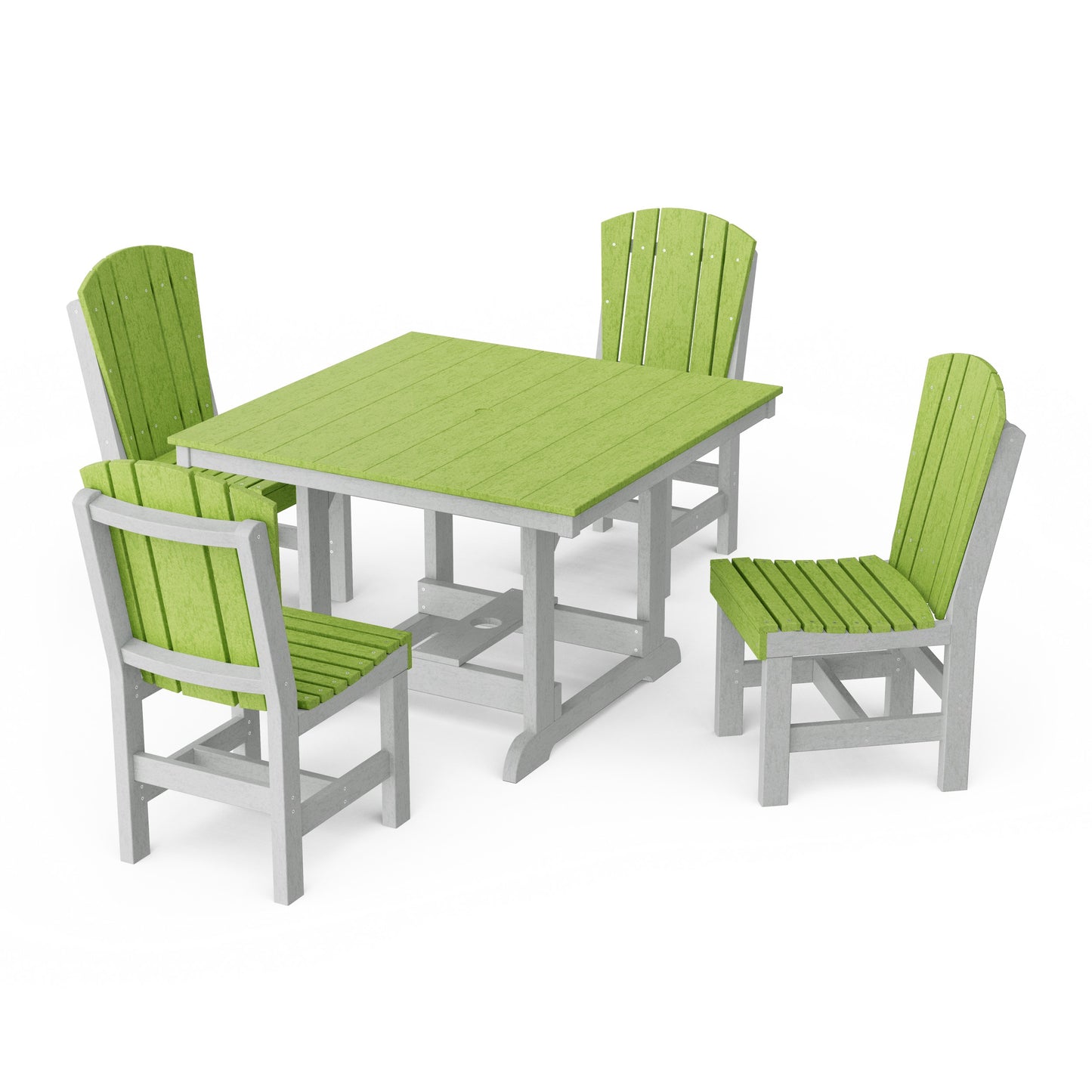 Heritage 5-Piece Side Chair Square Dining Set