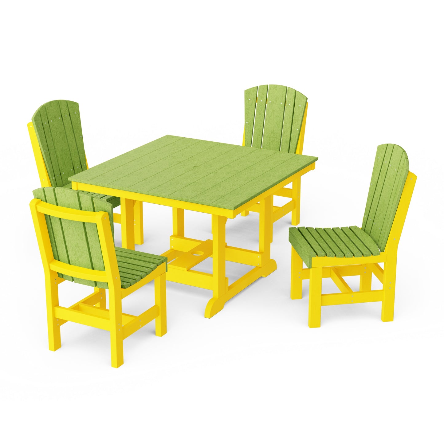 Heritage 5-Piece Side Chair Square Dining Set