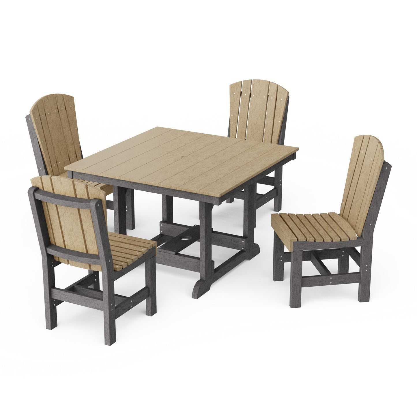Heritage 5-Piece Side Chair Square Dining Set