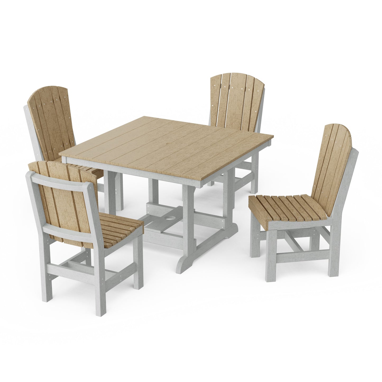 Heritage 5-Piece Side Chair Square Dining Set