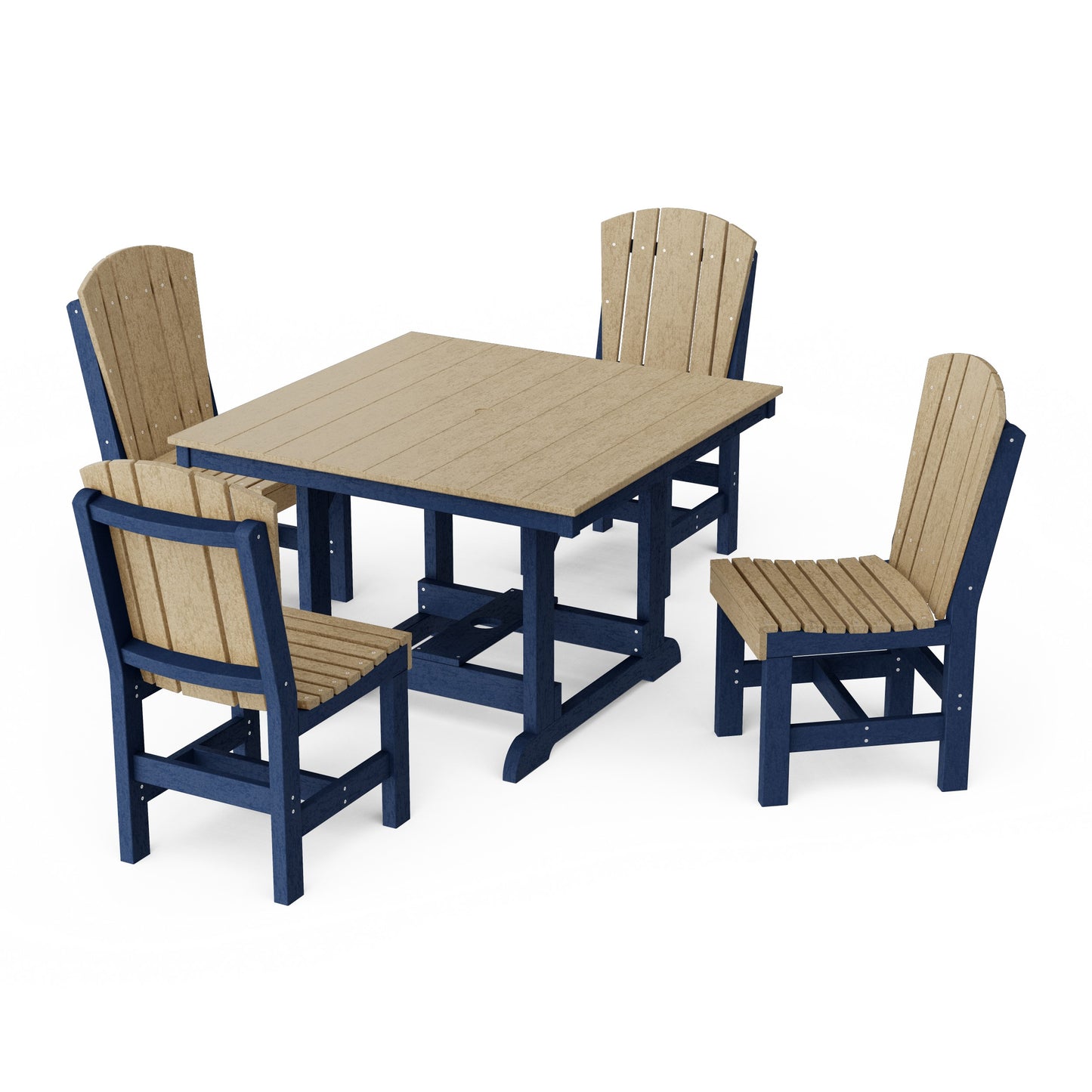 Heritage 5-Piece Side Chair Square Dining Set