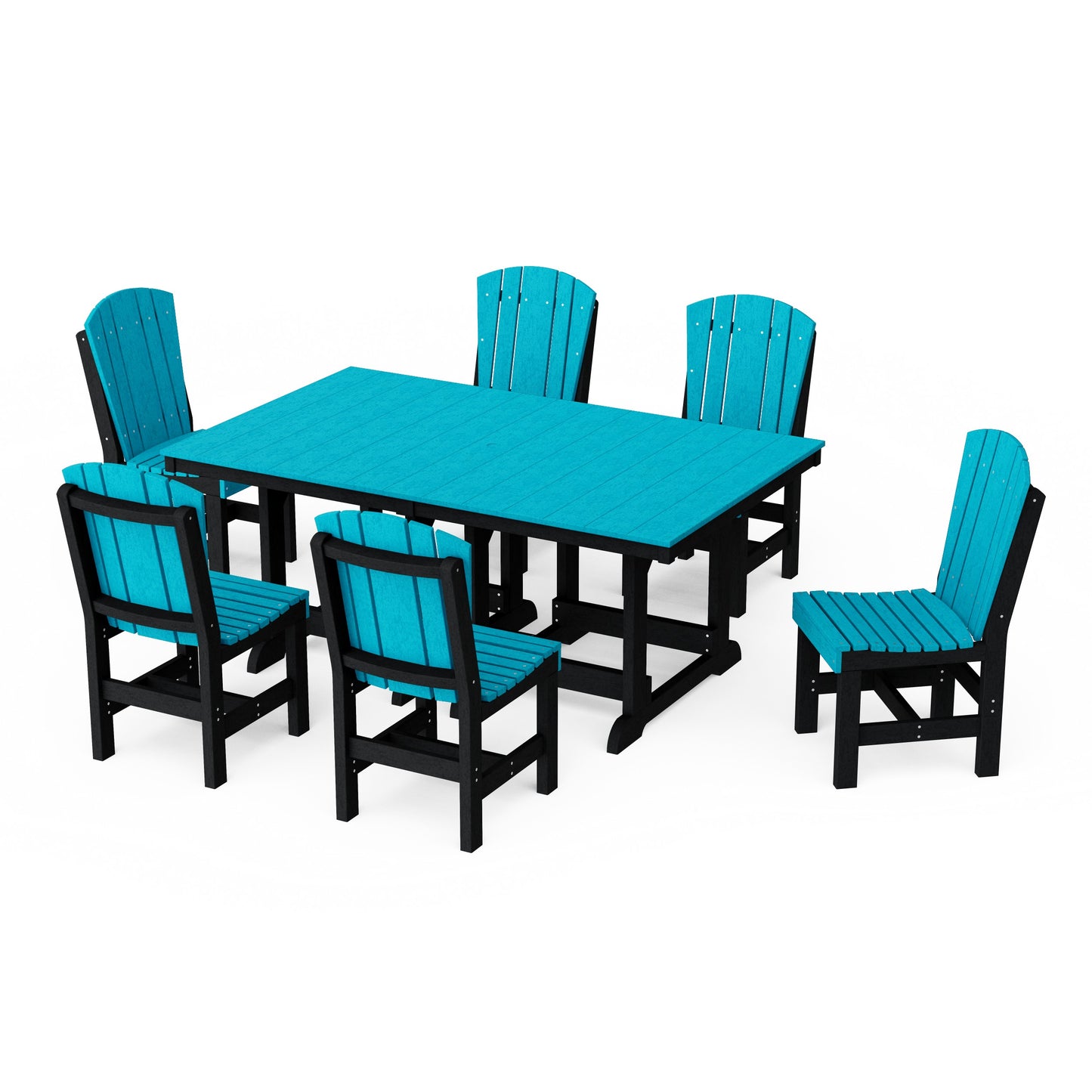 Heritage 7-Piece Side Chair Rectangular Dining Set