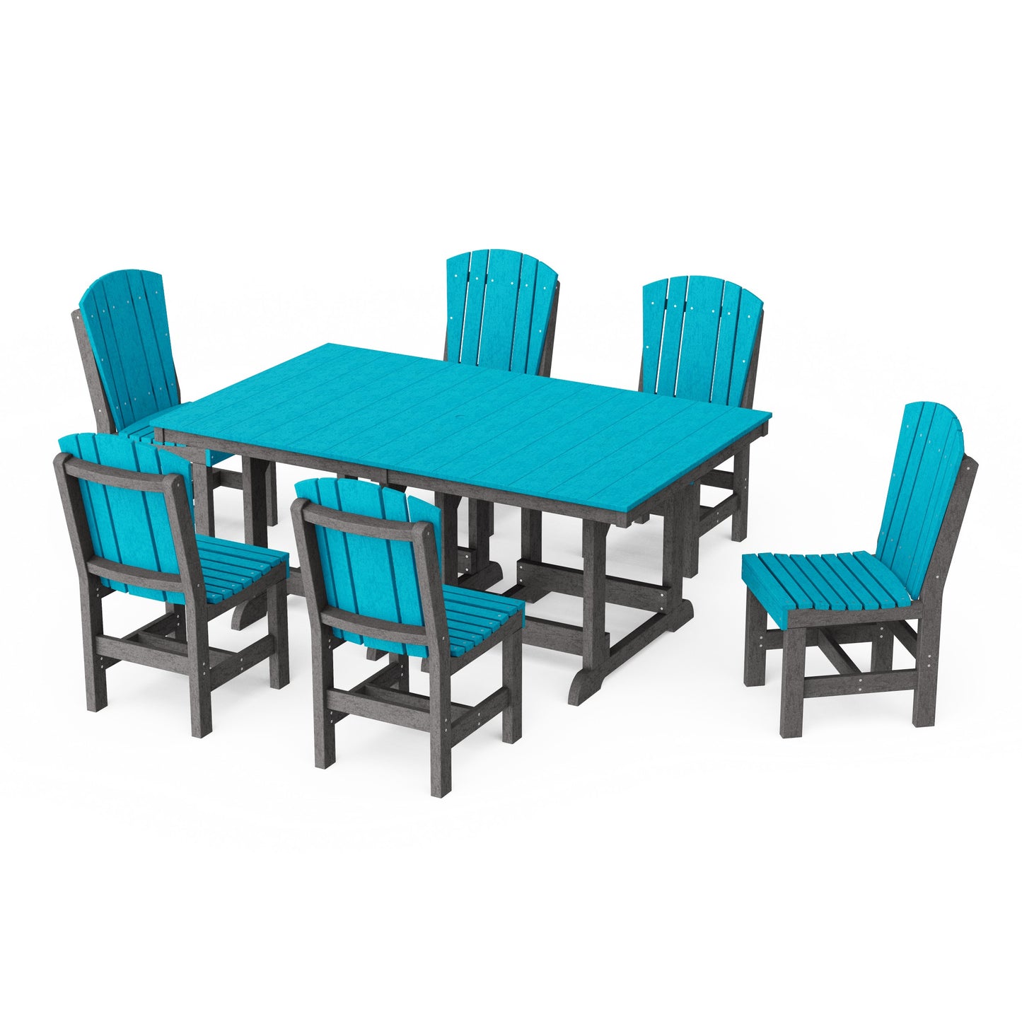 Heritage 7-Piece Side Chair Rectangular Dining Set