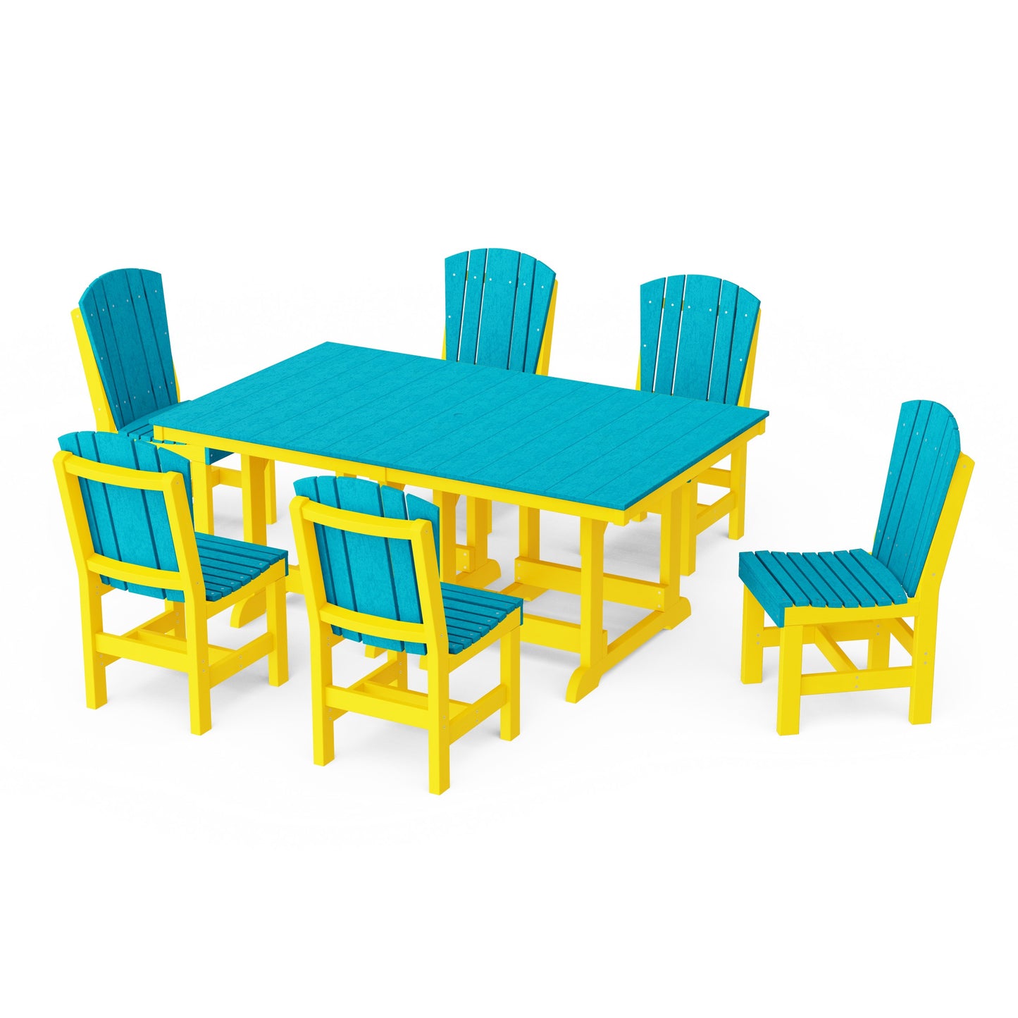 Heritage 7-Piece Side Chair Rectangular Dining Set