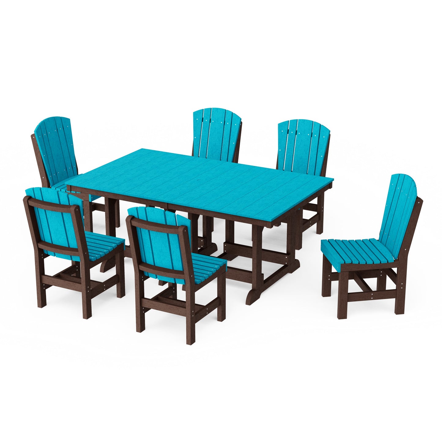 Heritage 7-Piece Side Chair Rectangular Dining Set
