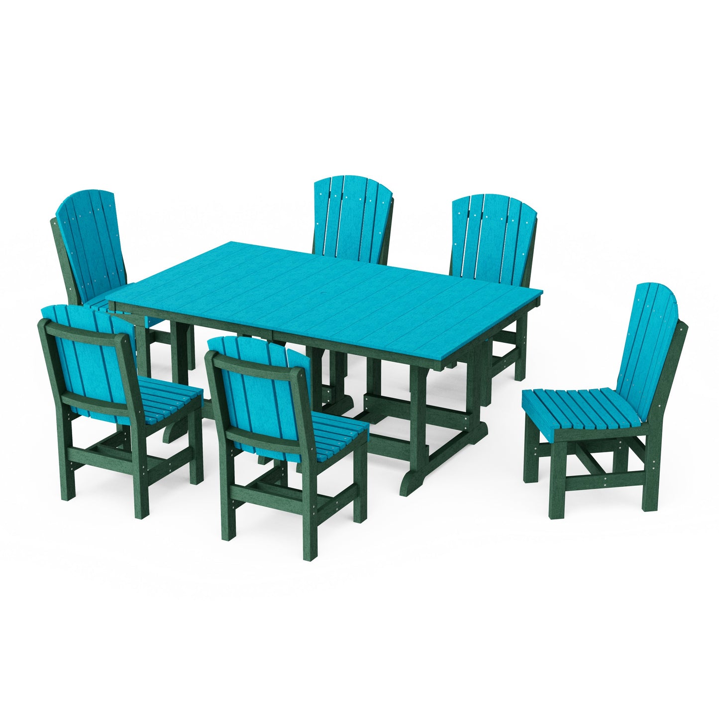 Heritage 7-Piece Side Chair Rectangular Dining Set