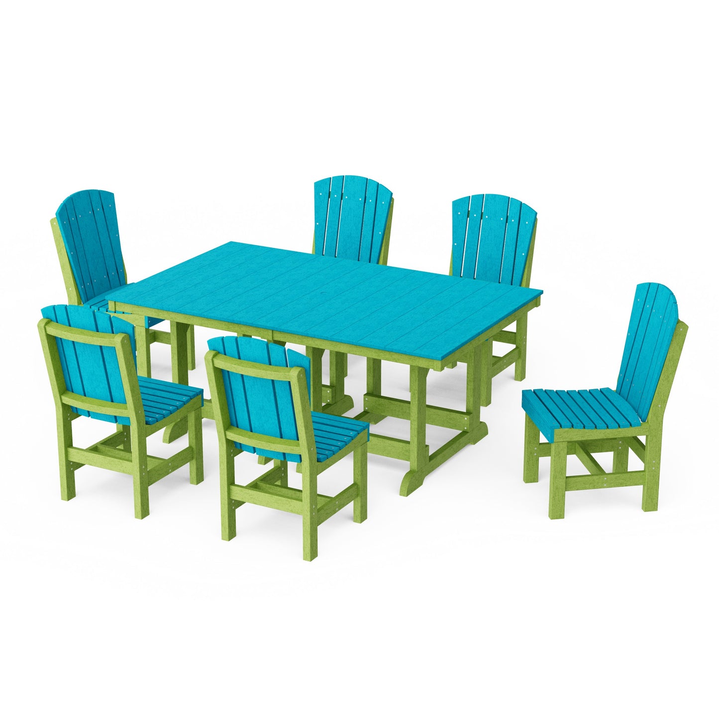 Heritage 7-Piece Side Chair Rectangular Dining Set