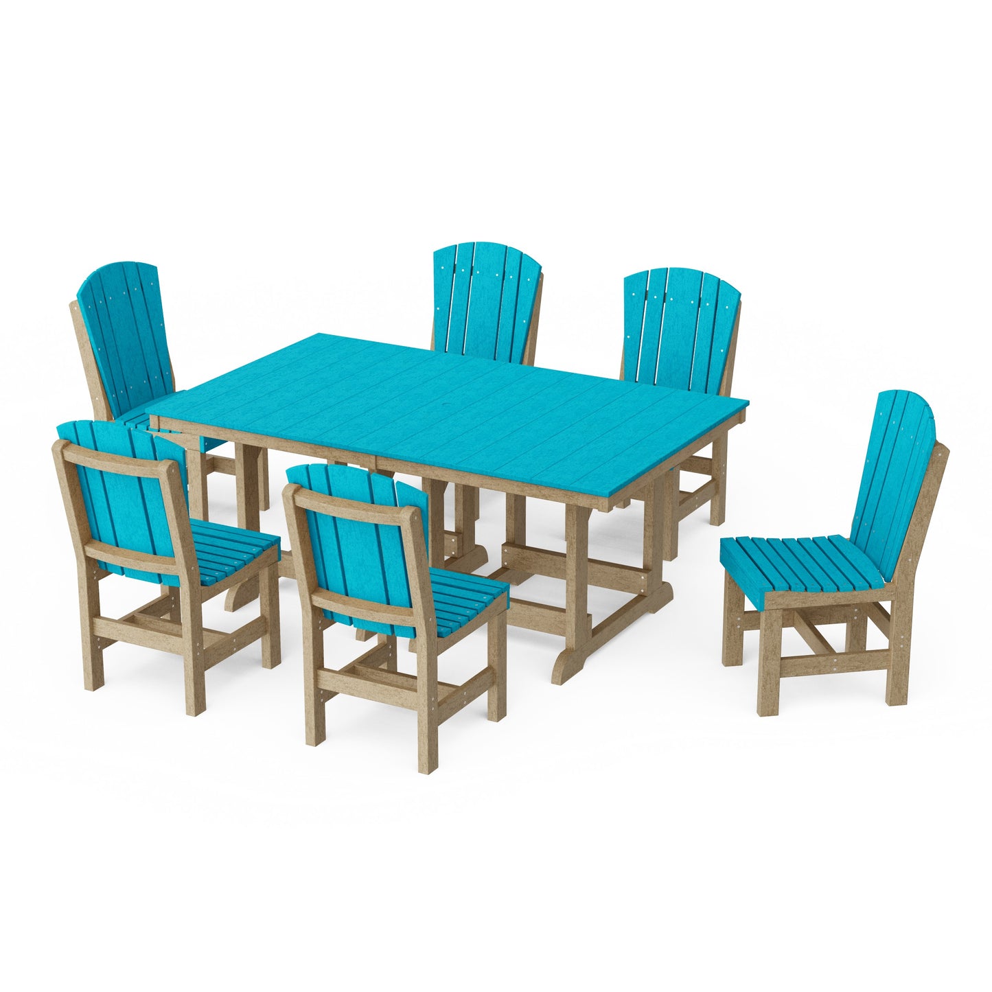 Heritage 7-Piece Side Chair Rectangular Dining Set