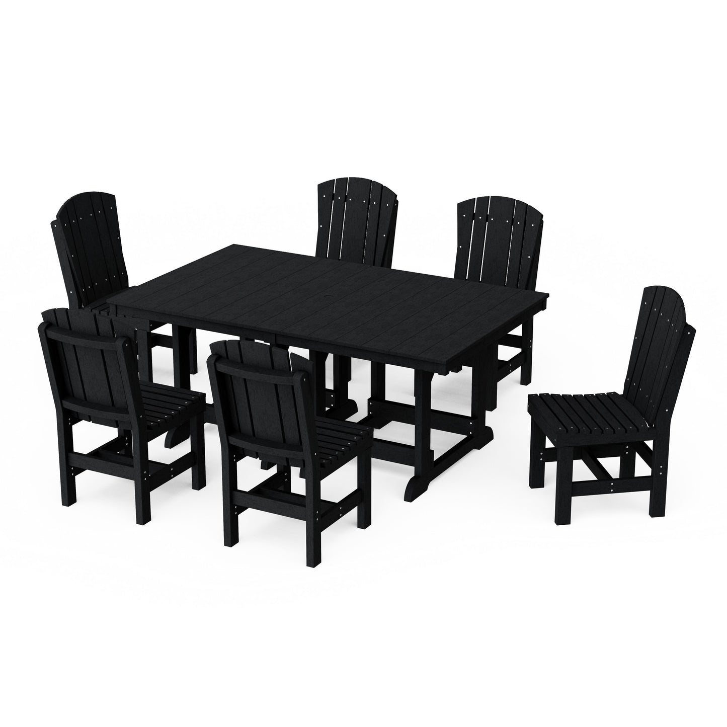 Heritage 7-Piece Side Chair Rectangular Dining Set