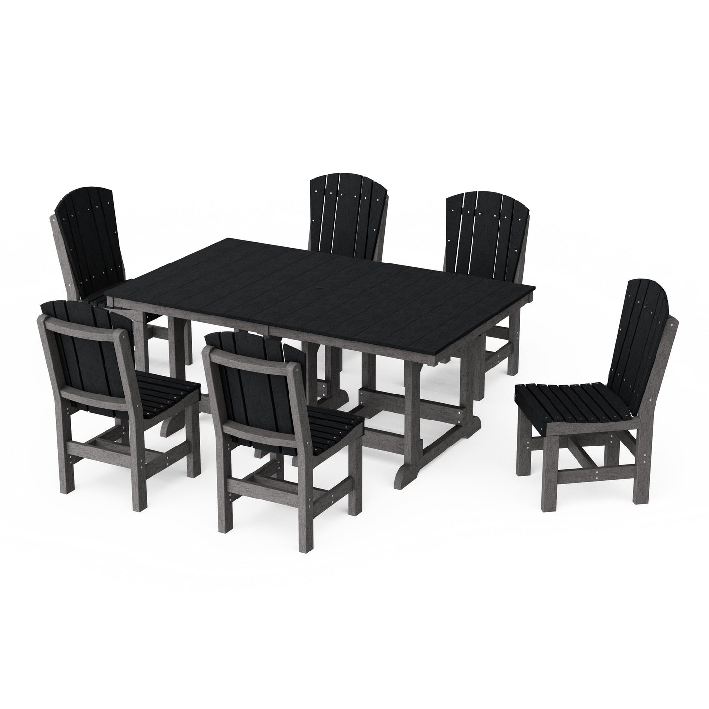 Heritage 7-Piece Side Chair Rectangular Dining Set