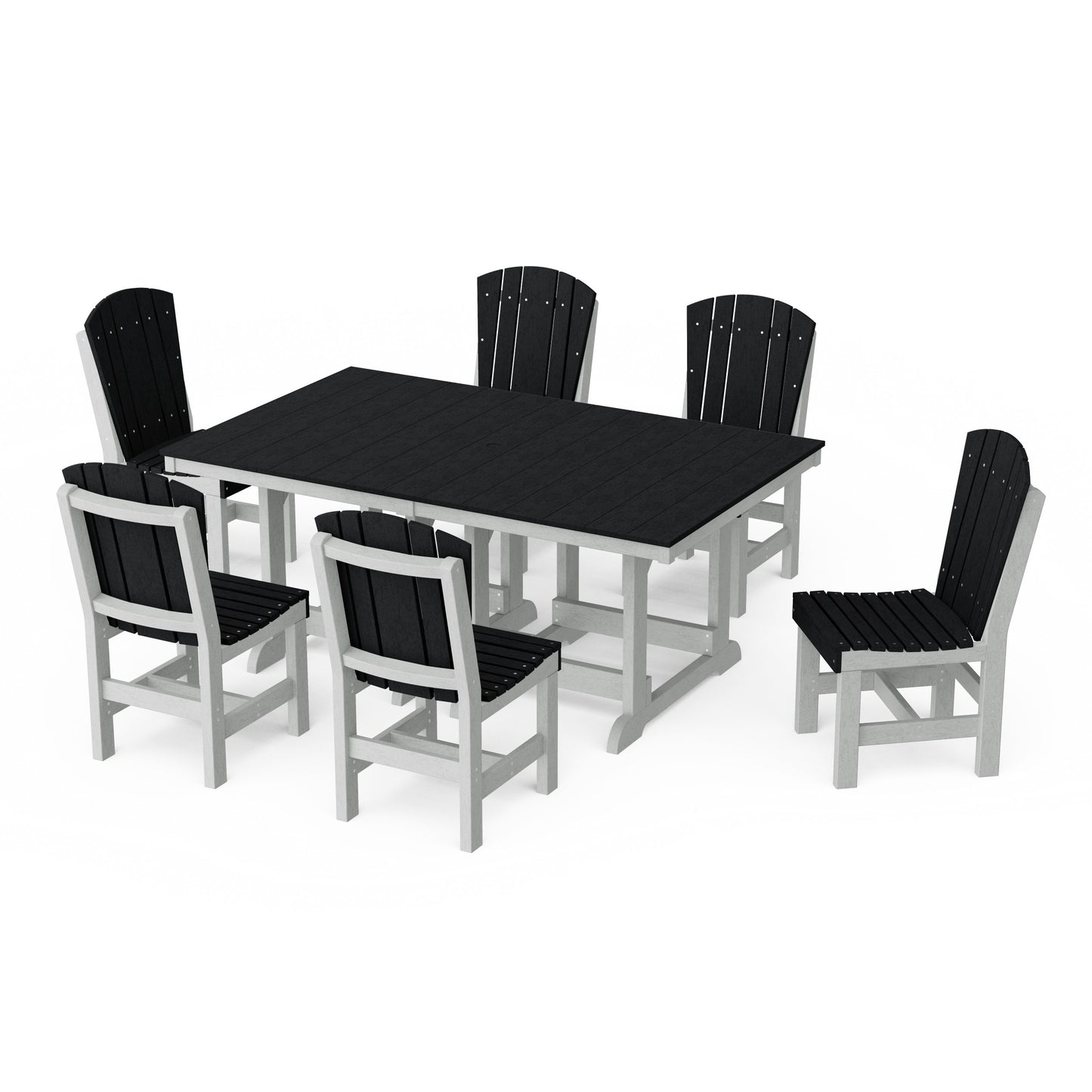 Heritage 7-Piece Side Chair Rectangular Dining Set