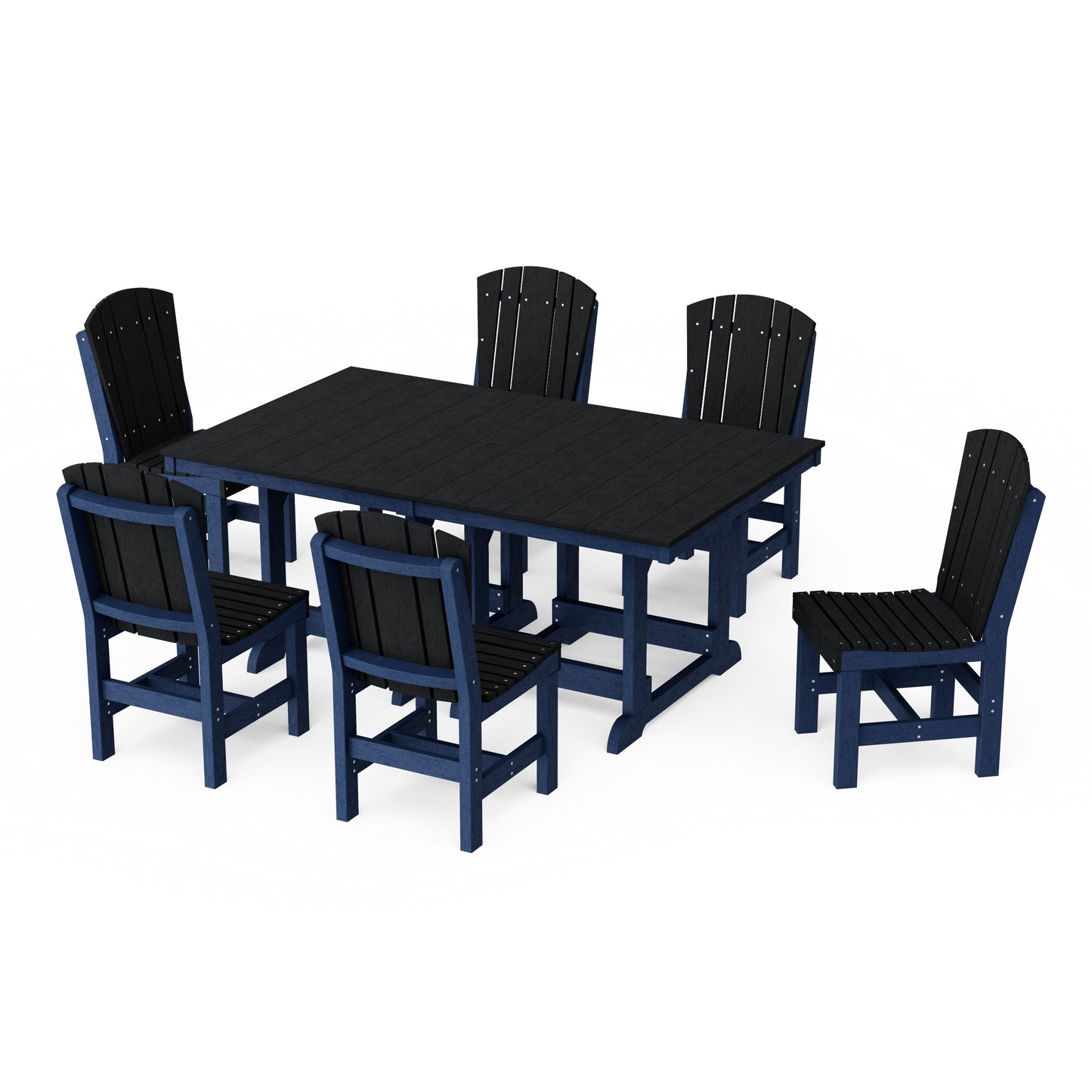Heritage 7-Piece Side Chair Rectangular Dining Set